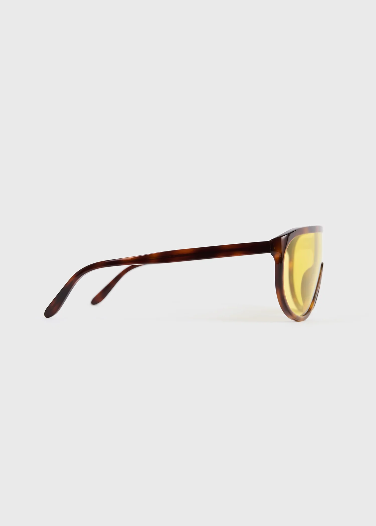 Shield aviator sunglasses dark havana - Image 5