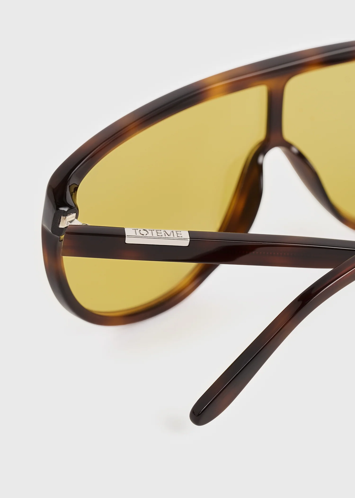 Shield aviator sunglasses dark havana - Image 6