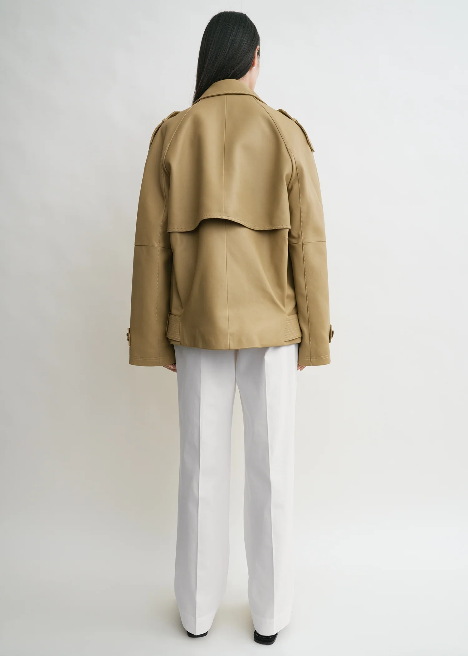 Short leather trench desert - Image 3
