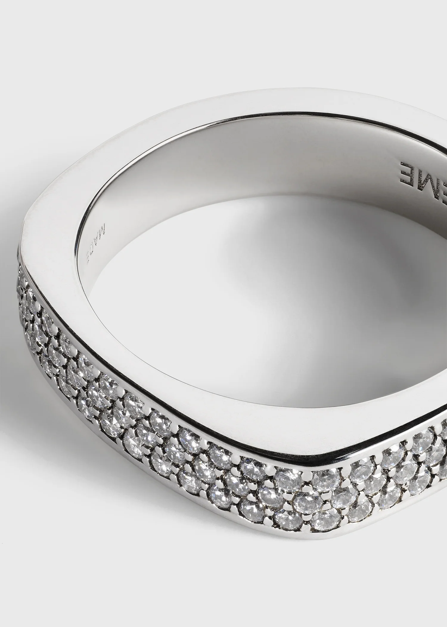 Signature pavé ring silver - Image 4