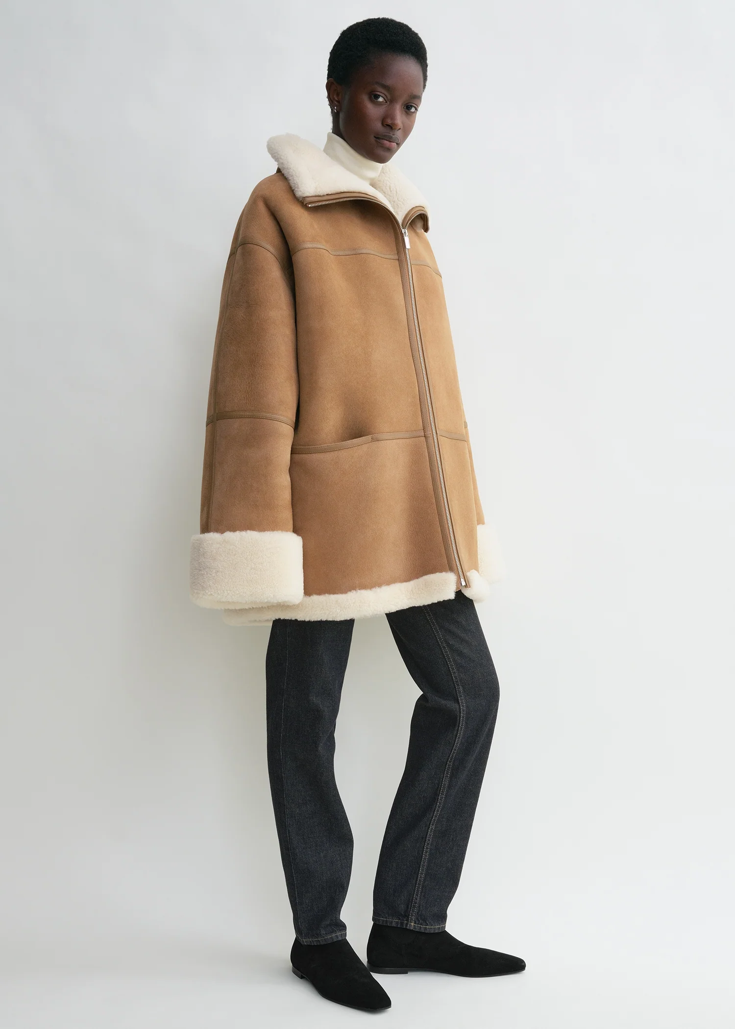 Signature shearling jacket biscuit - Image 2