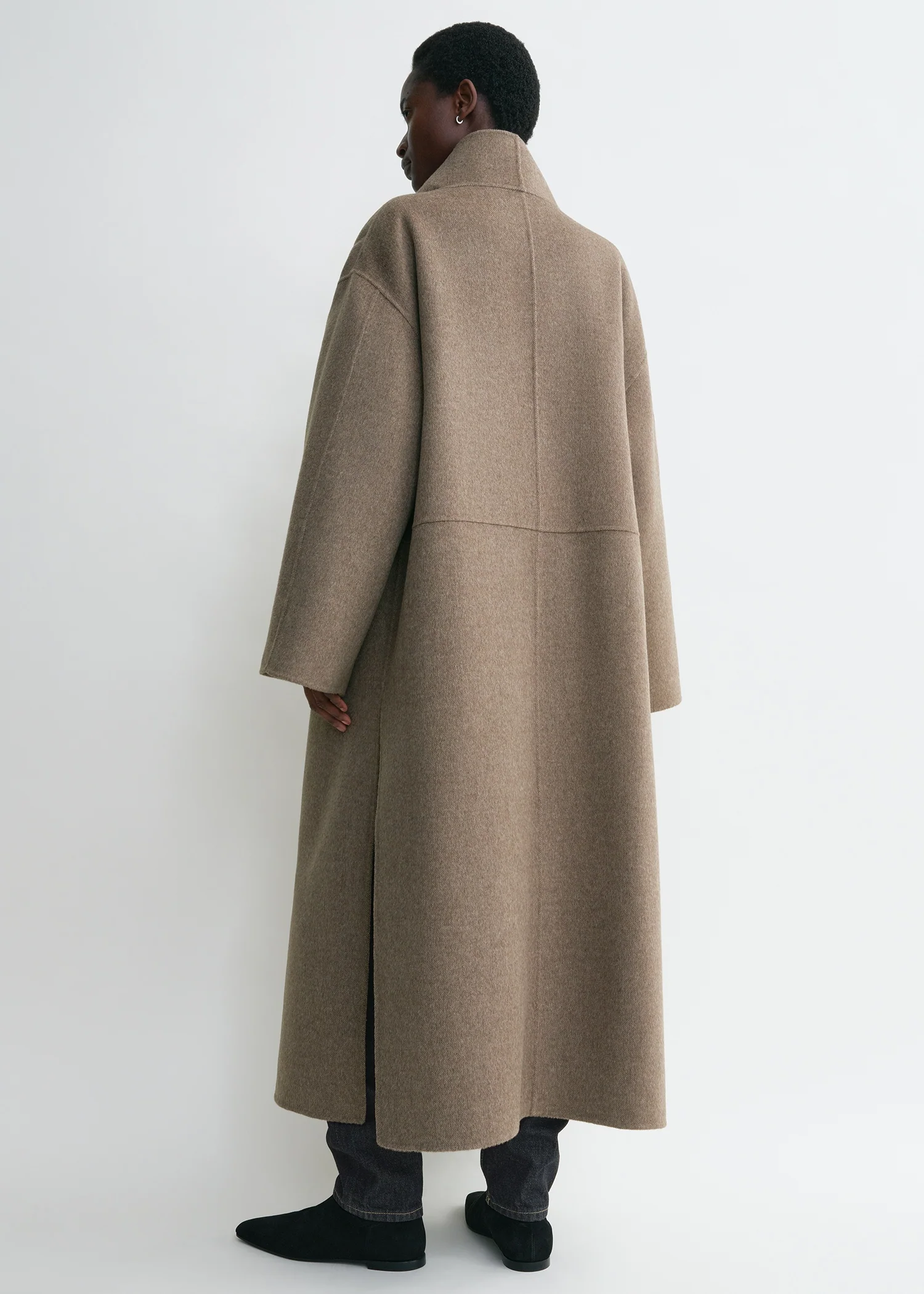 Signature wool cashmere coat oak - Image 3