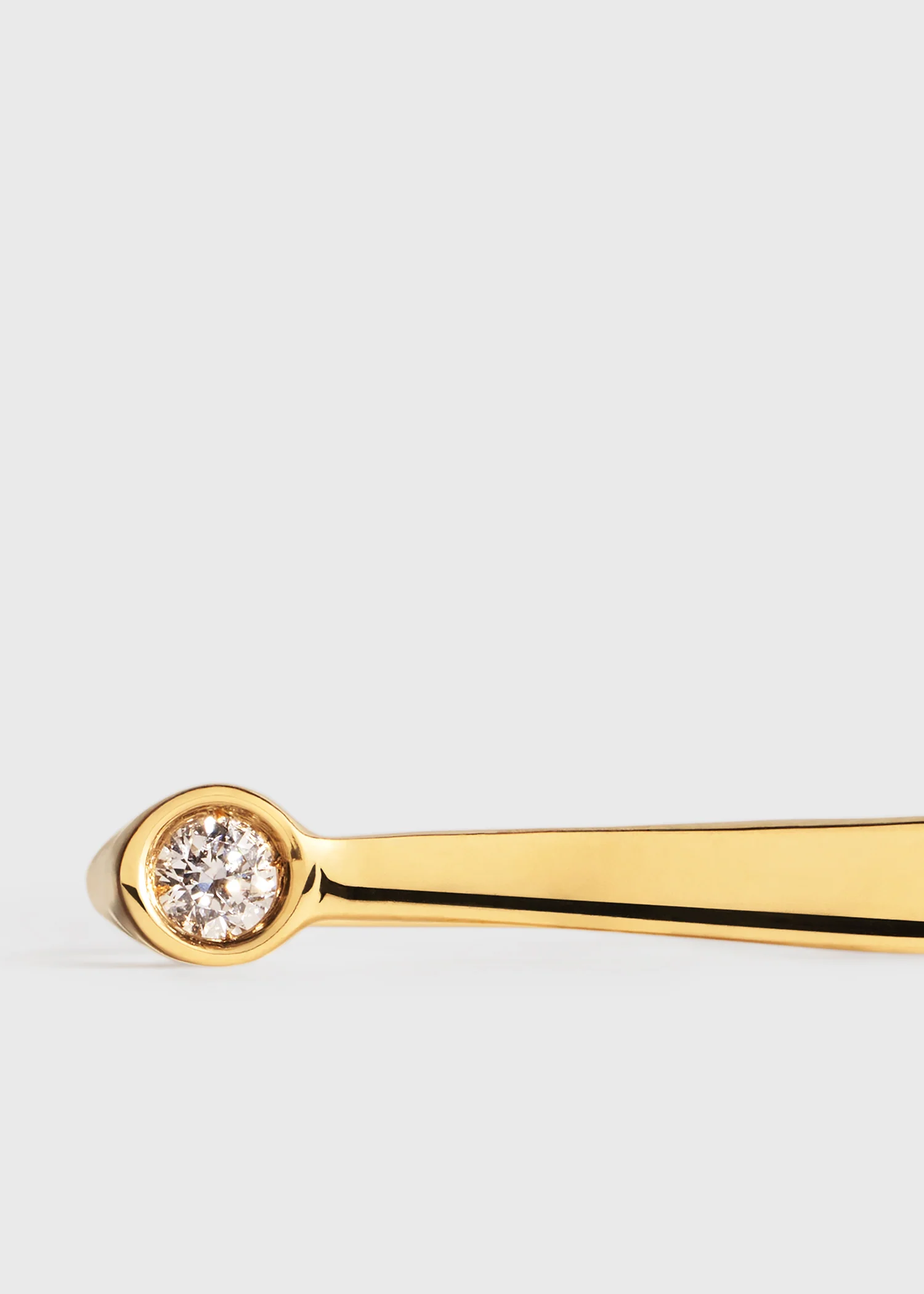 Signet diamond midi ring 18kt gold - Image 4