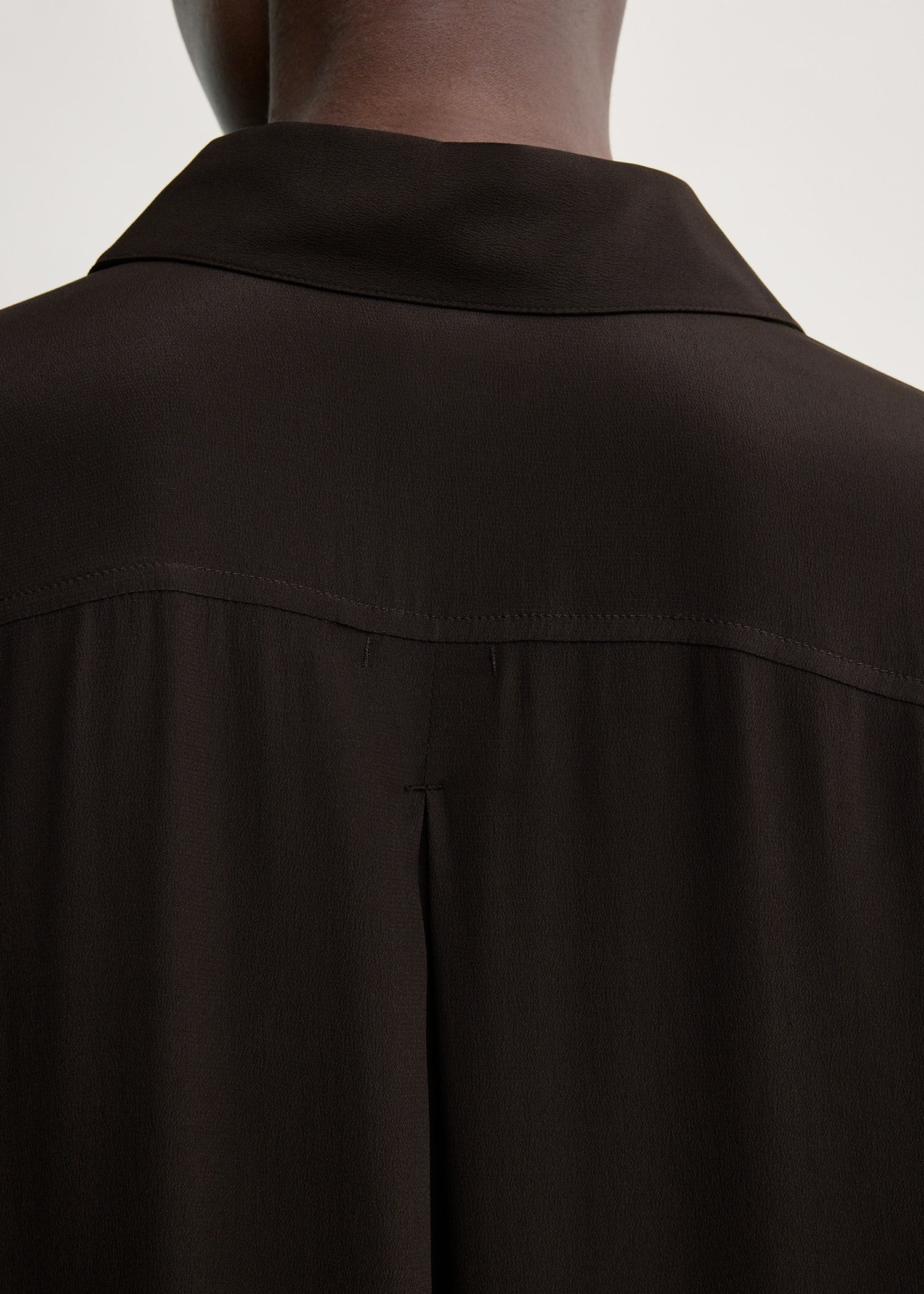 Silk shirtdress brown - Image 4