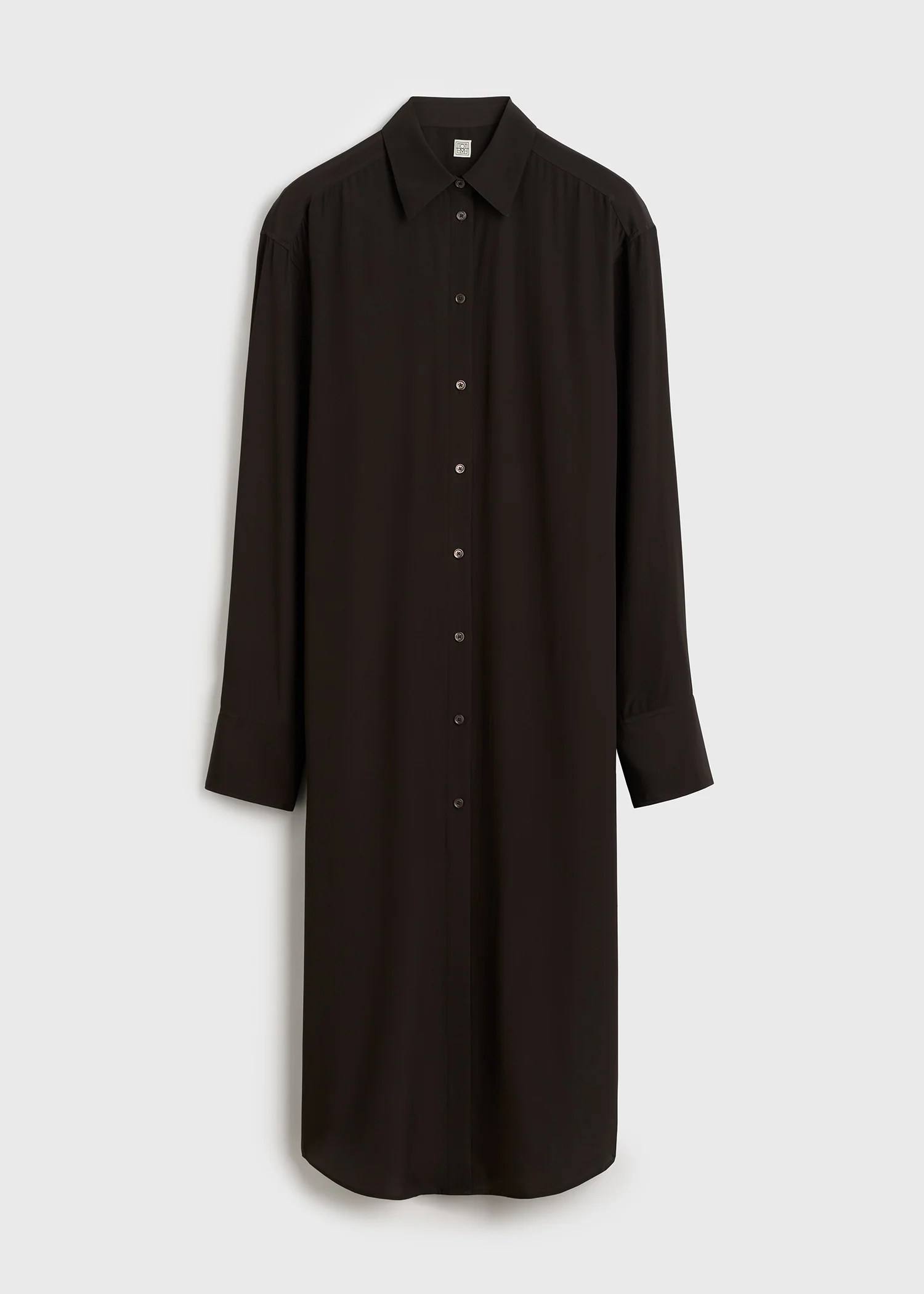 Silk shirtdress brown - Image 6