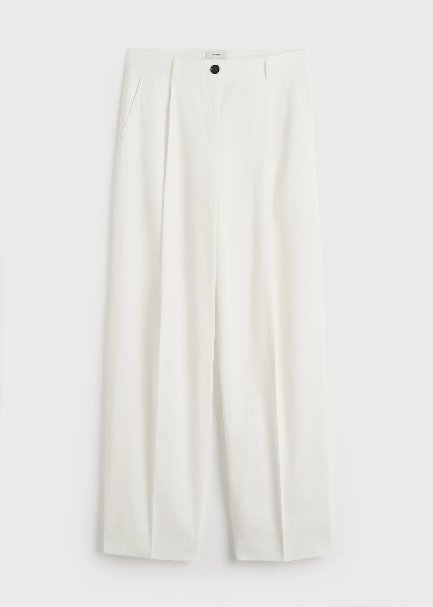 Single pleat cotton trousers white - Image 6