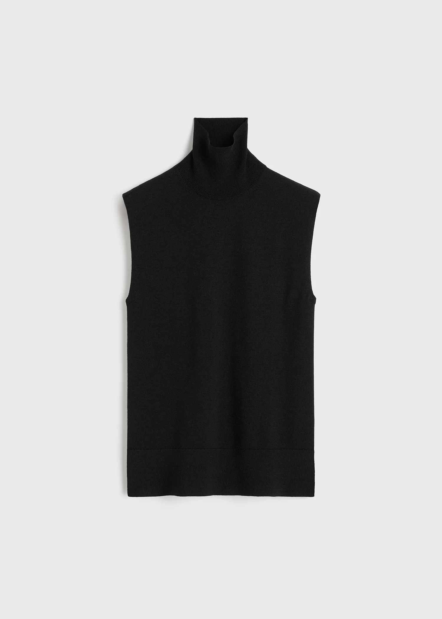 Sleeveless fine turtleneck black - Image 5