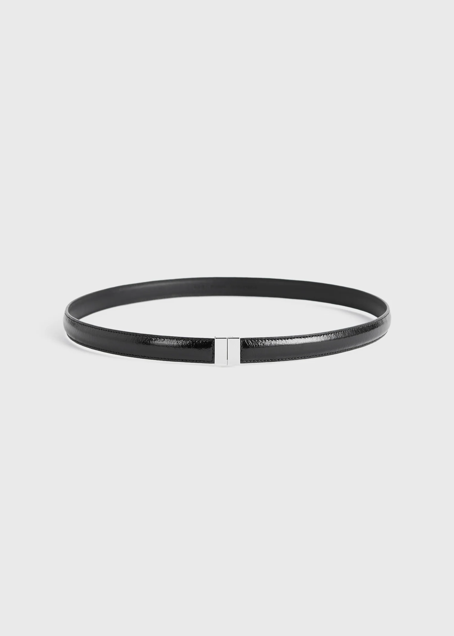 Slide clasp naplack-leather belt black - Image 4