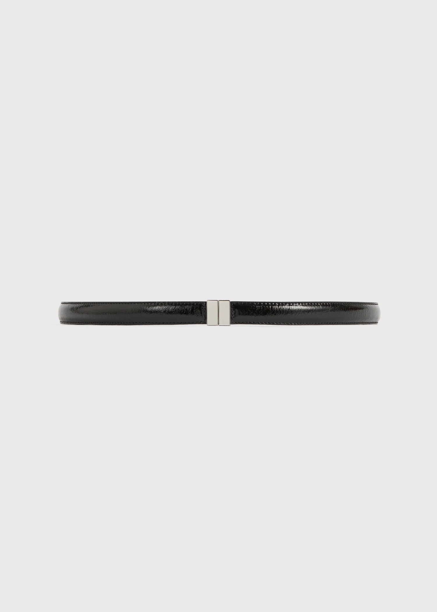 Slide clasp naplack-leather belt black - Image 7