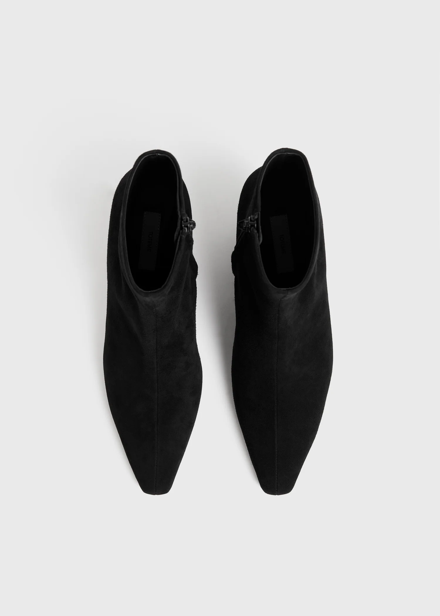 Slim suede ankle boots black - Image 4