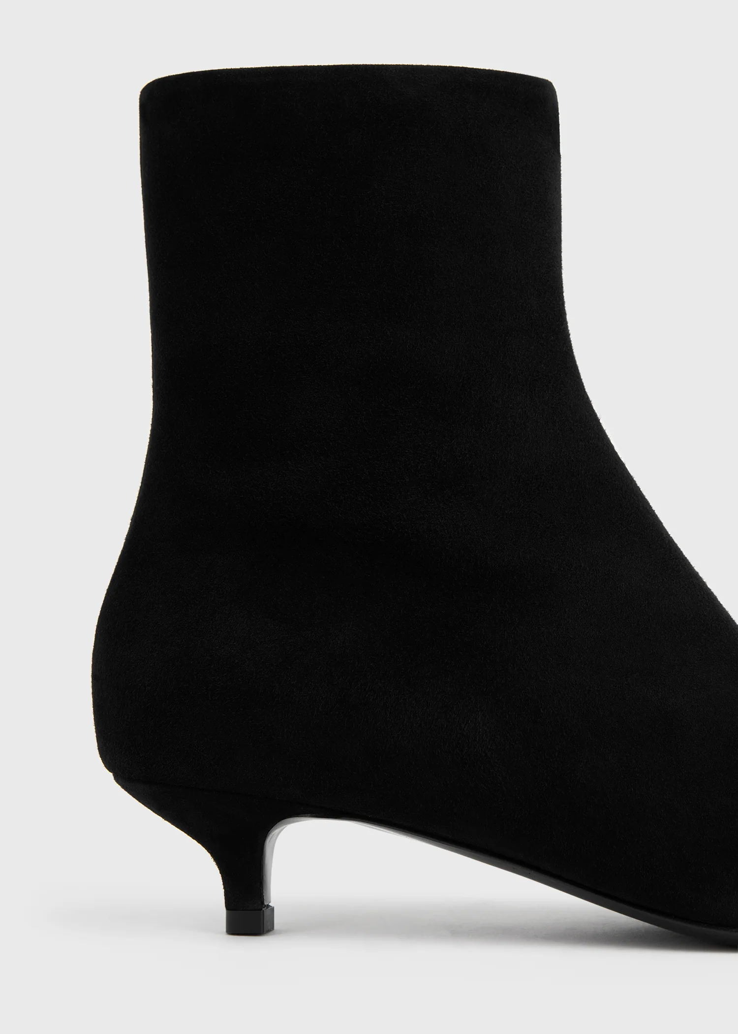 Slim suede ankle boots black - Image 5