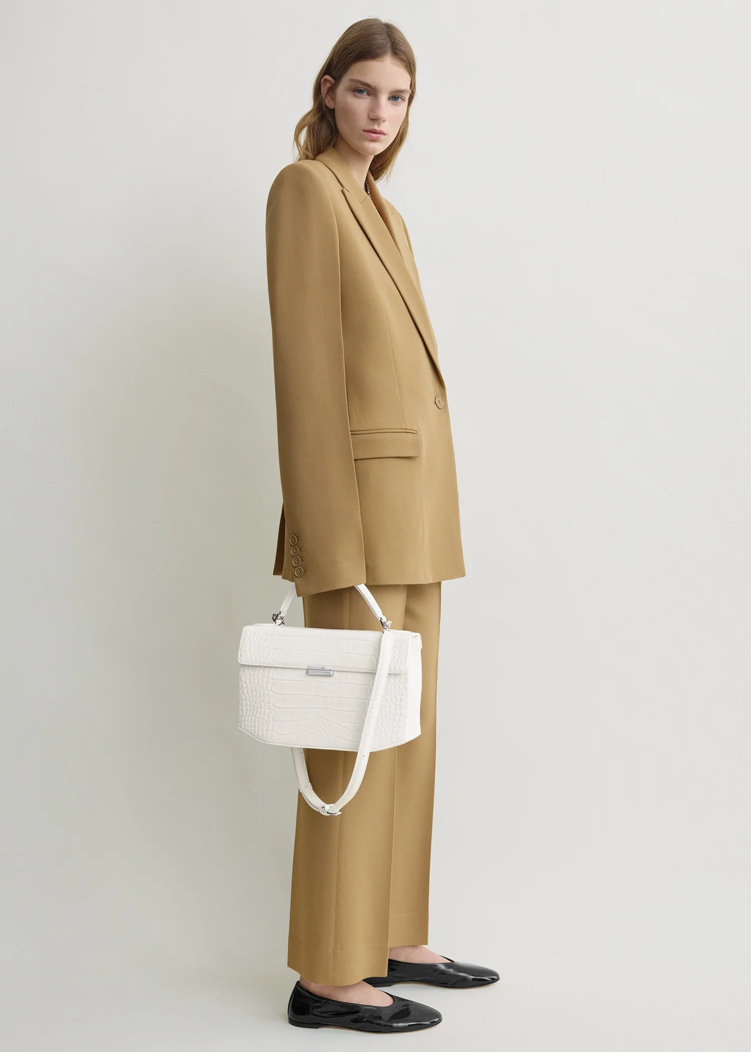 Slim tailored blazer beige - Image 2