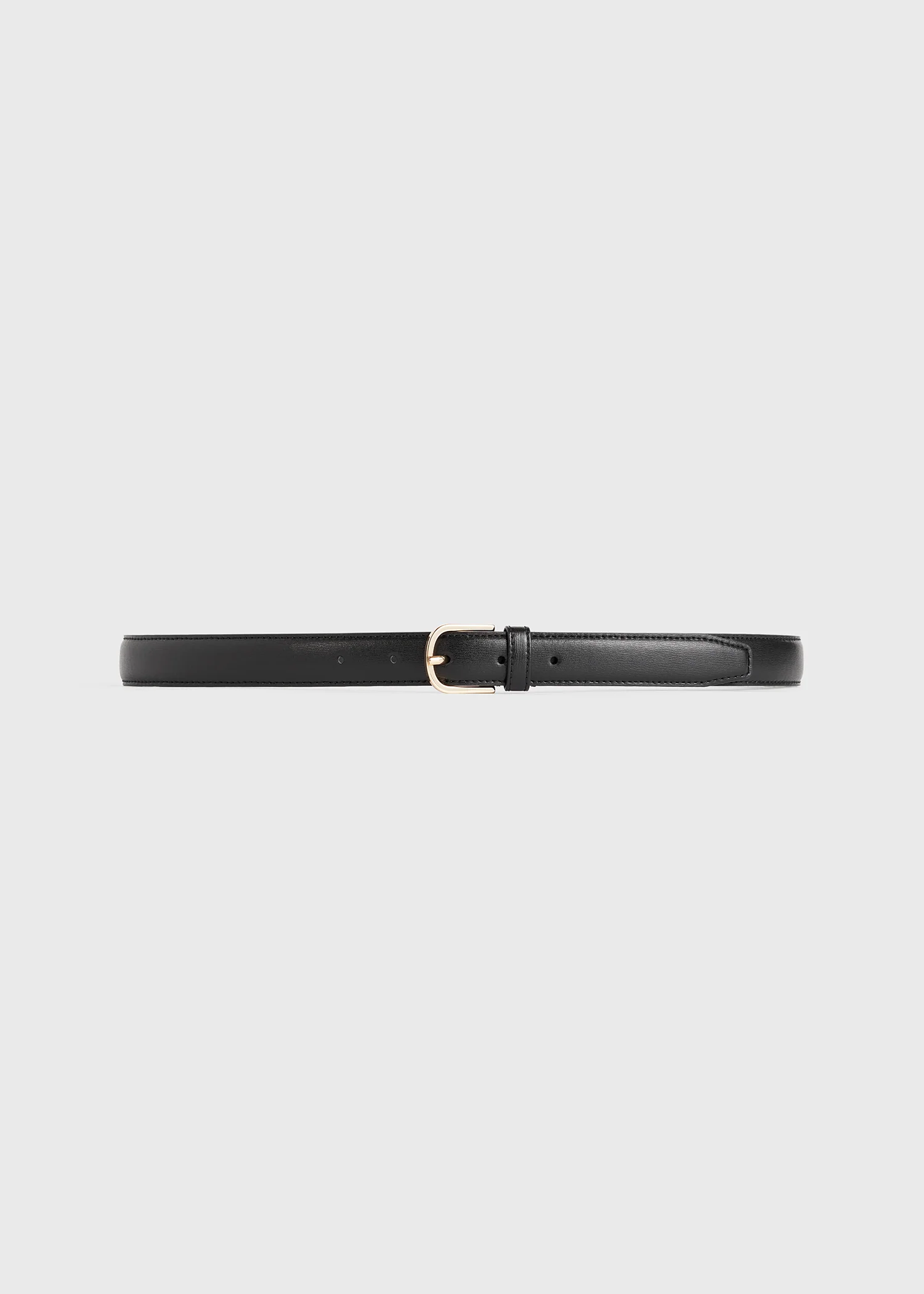 Slim leather trouser belt black - Image 7