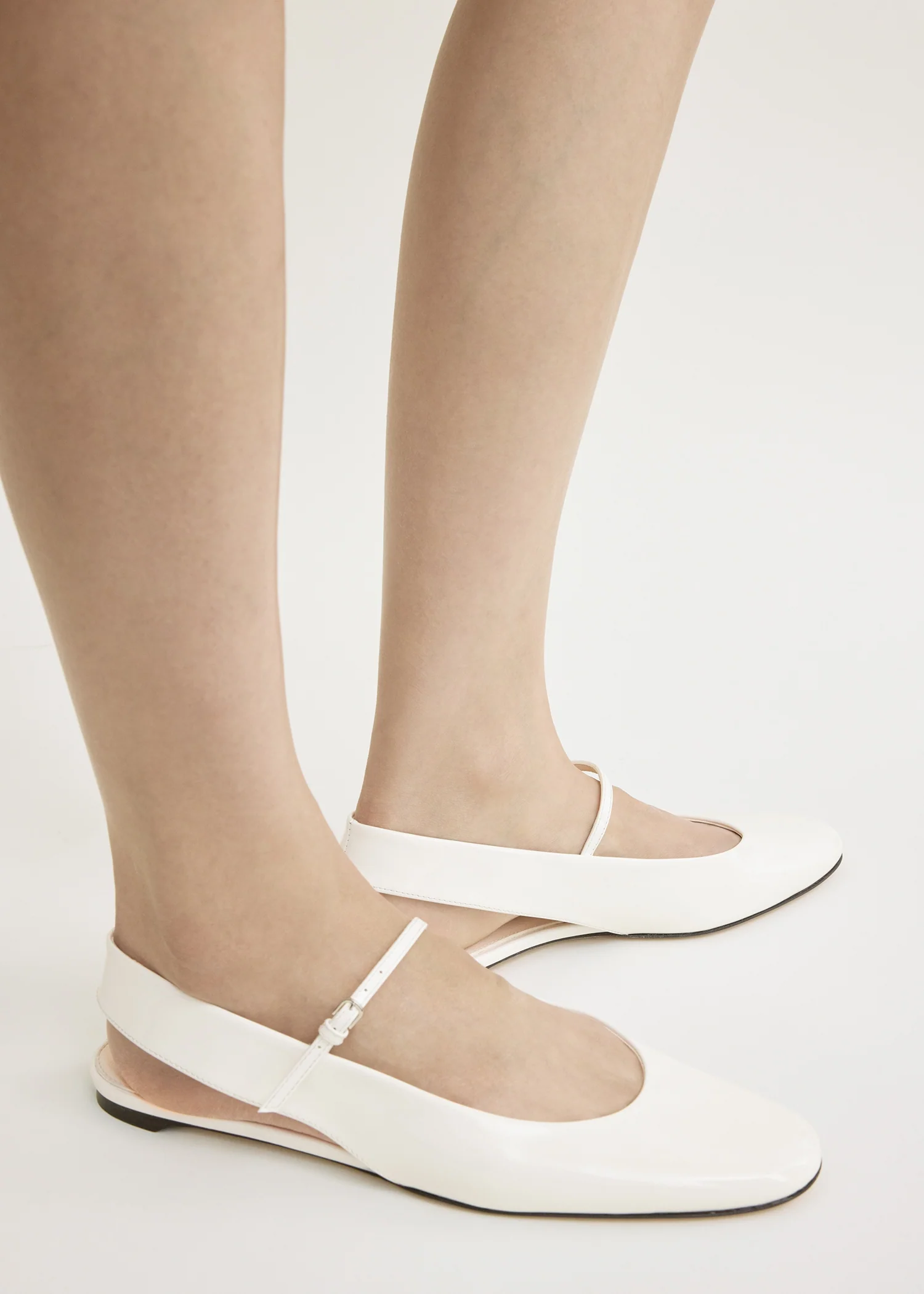 Slingback patent mary janes off-white - Image 3