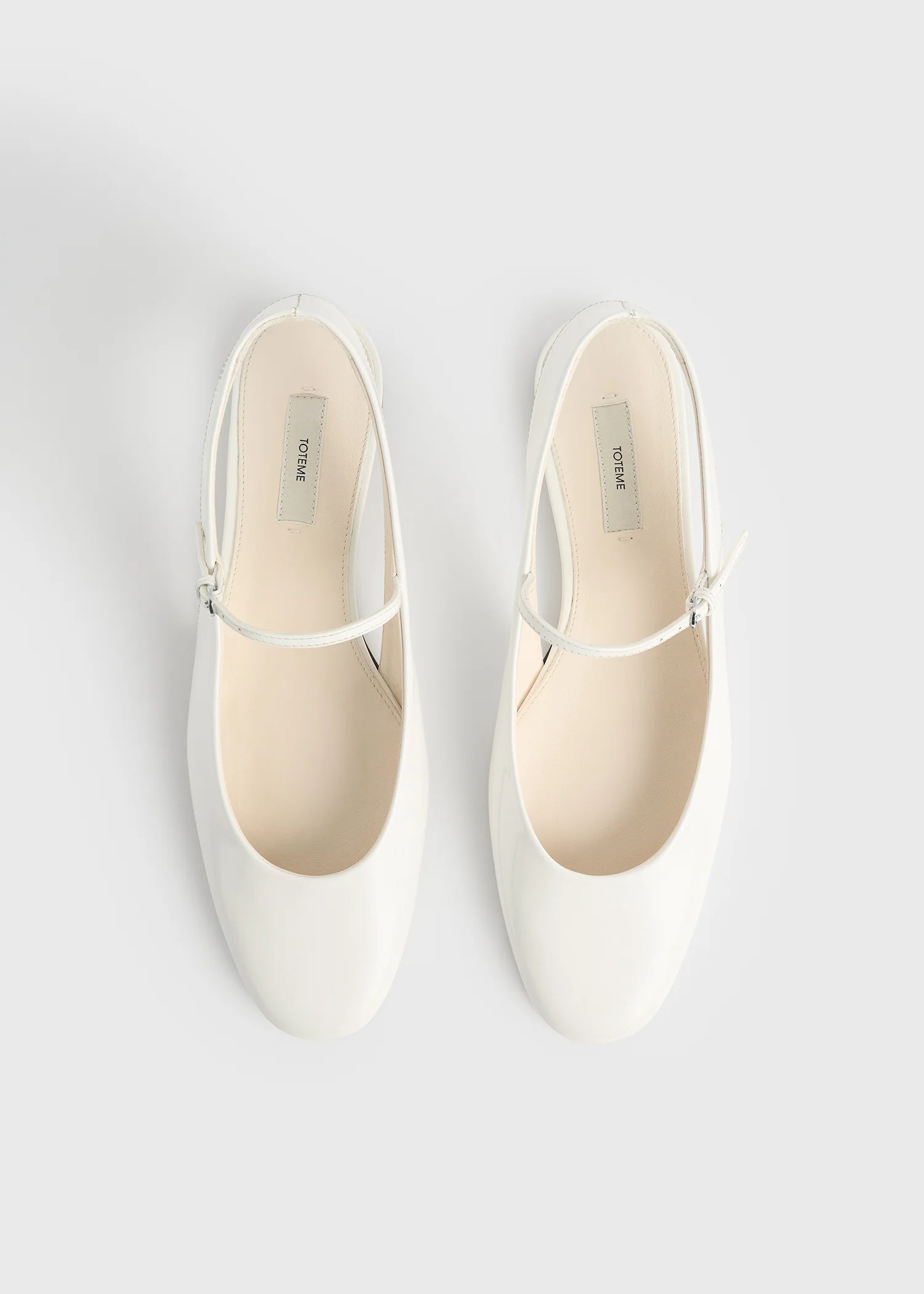 Slingback patent mary janes off-white - Image 4