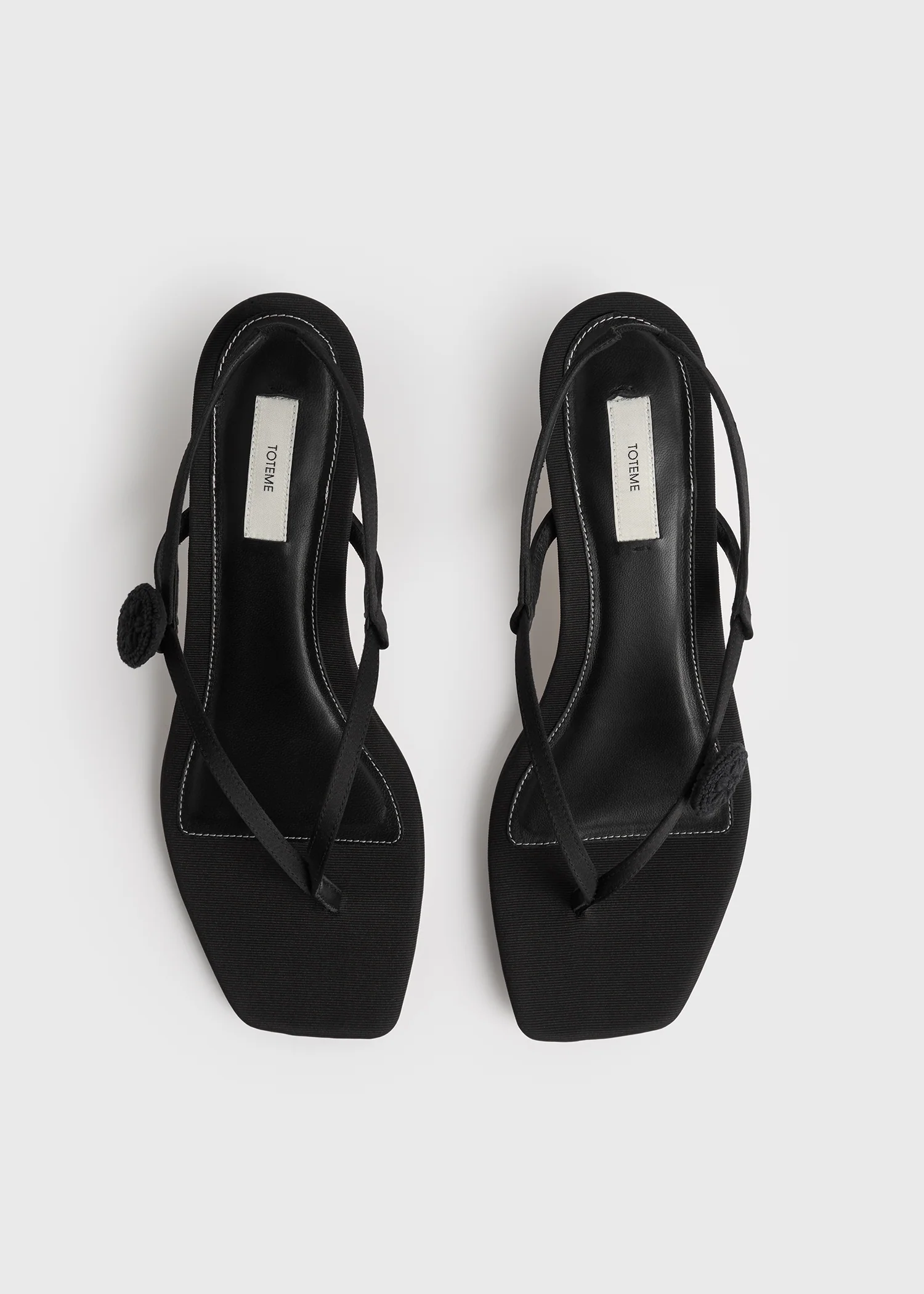 Slingback satin flip flops black - Image 5