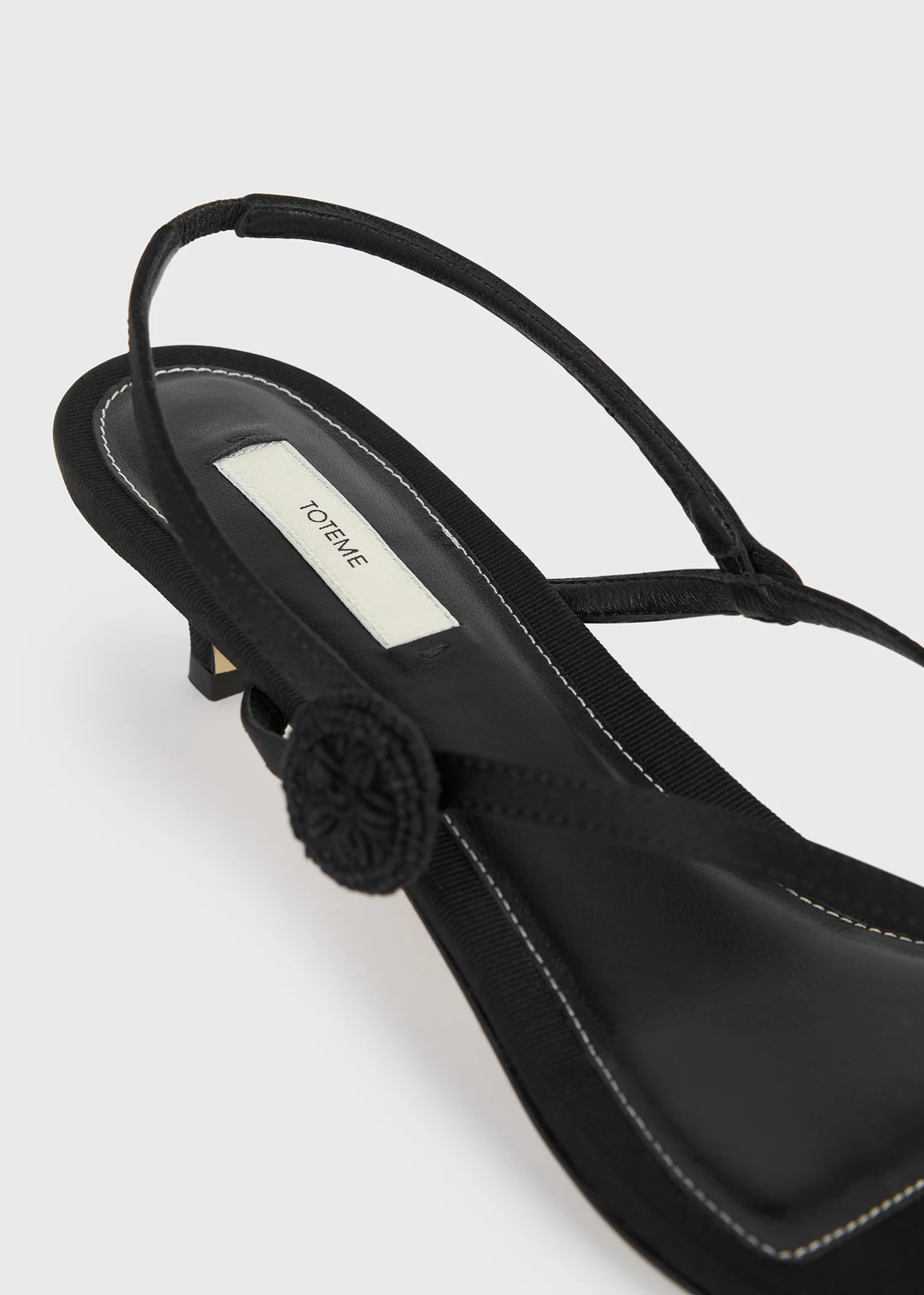 Slingback satin flip flops black - Image 6
