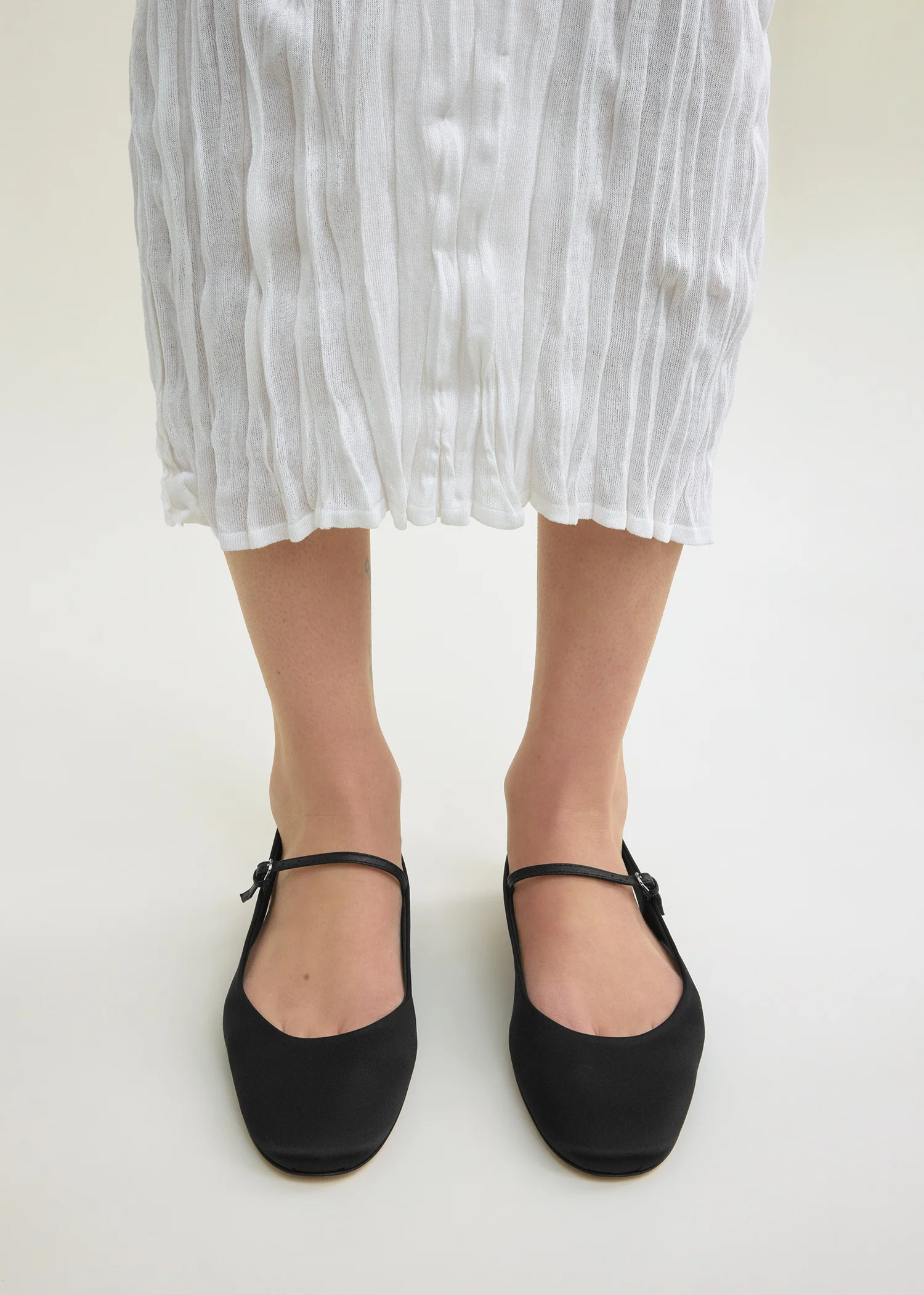 Slingback satin mary janes black - Image 2