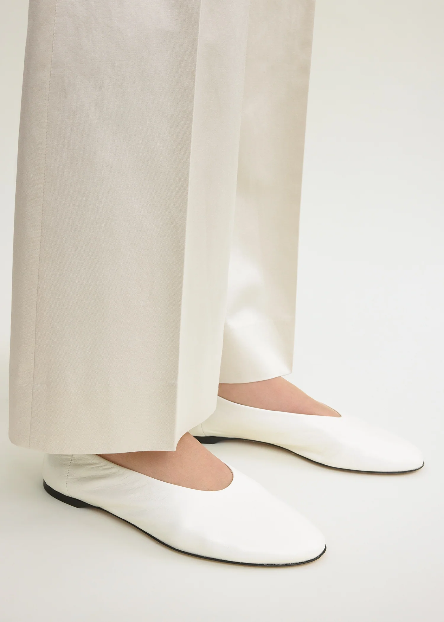 Slip naplack ballerinas off-white - Image 3