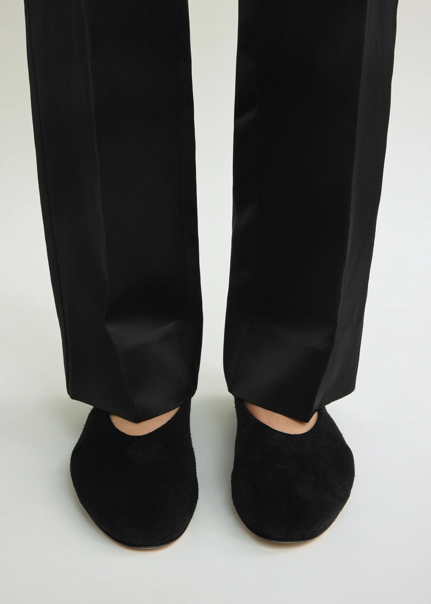 Slip suede ballerinas black - Image 2