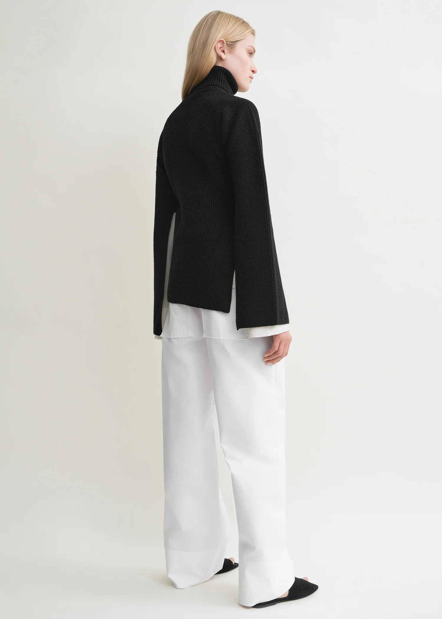 Slit sleeve knit black - Image 3