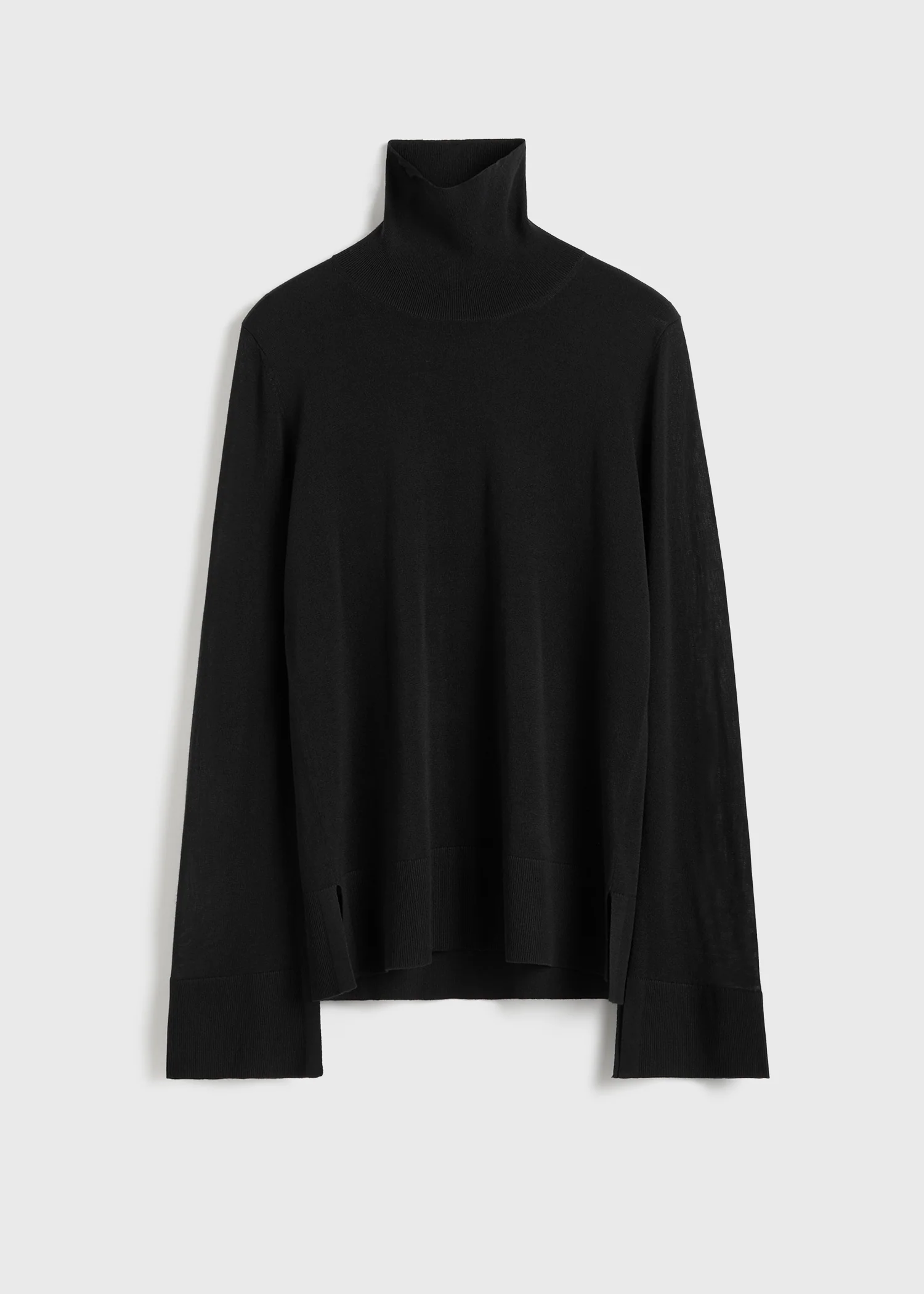 Slit sleeve turtleneck black - Image 5