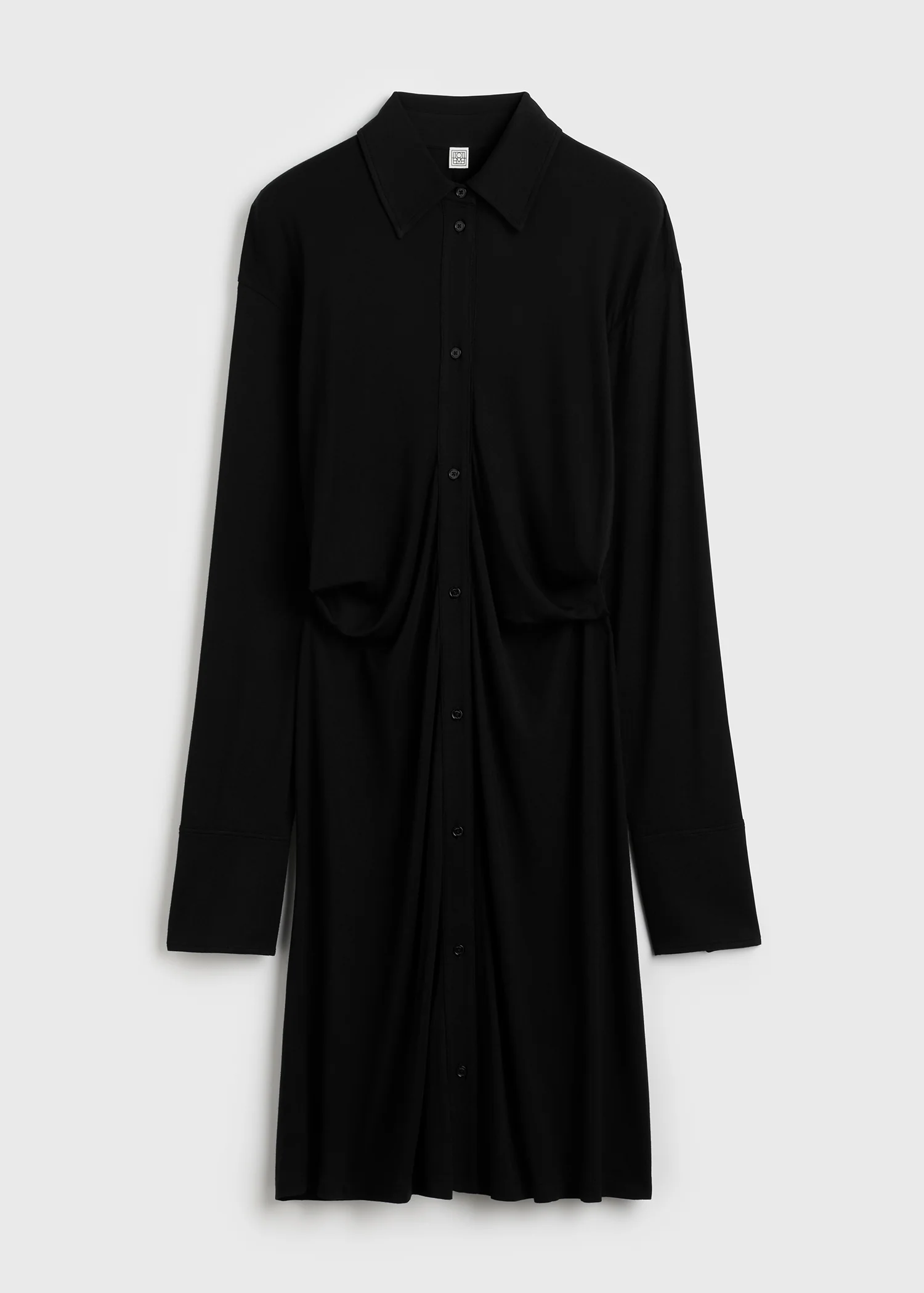 Slouch jersey shirtdress black - Image 6