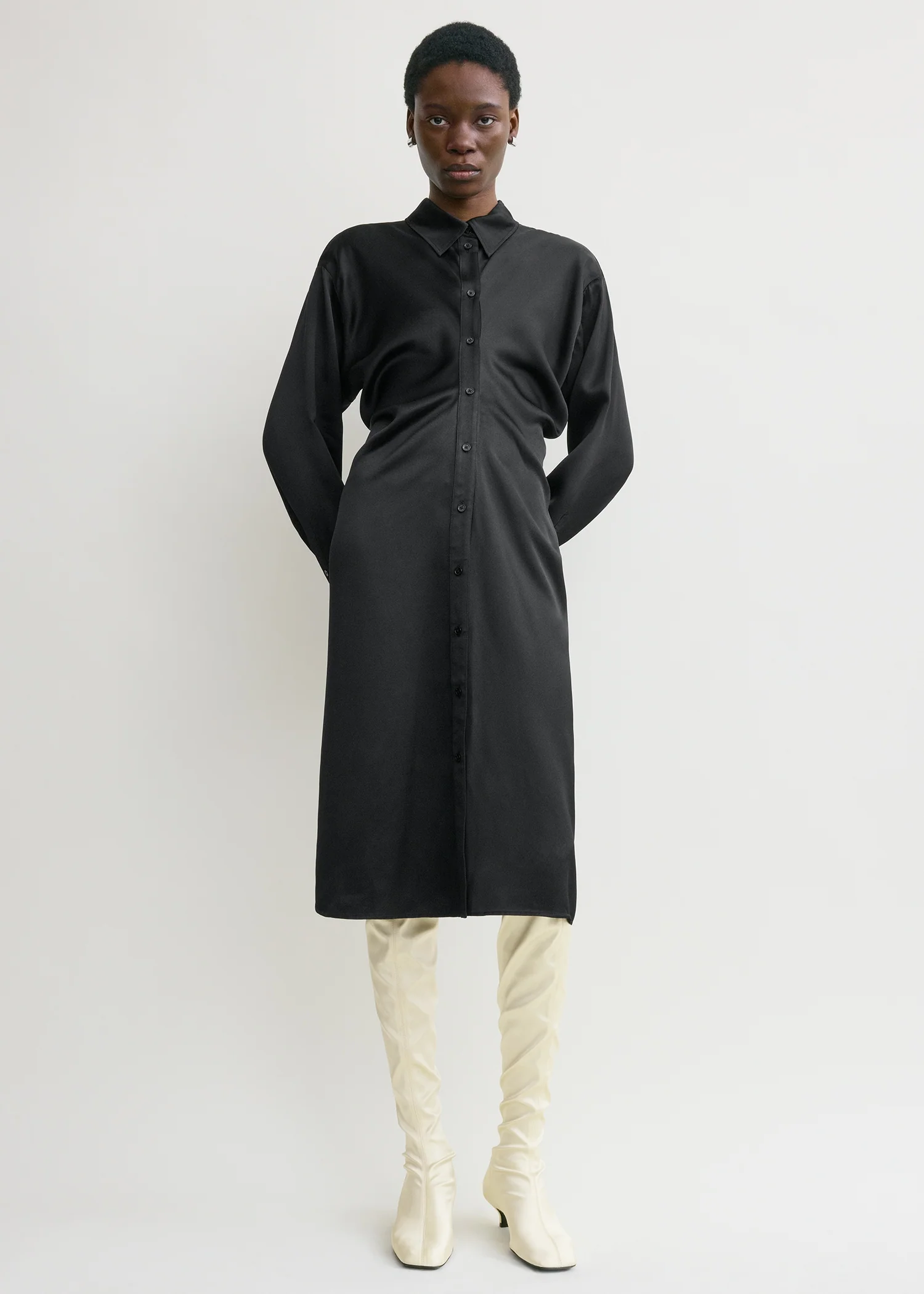 Slouch shirtdress black - Image 2