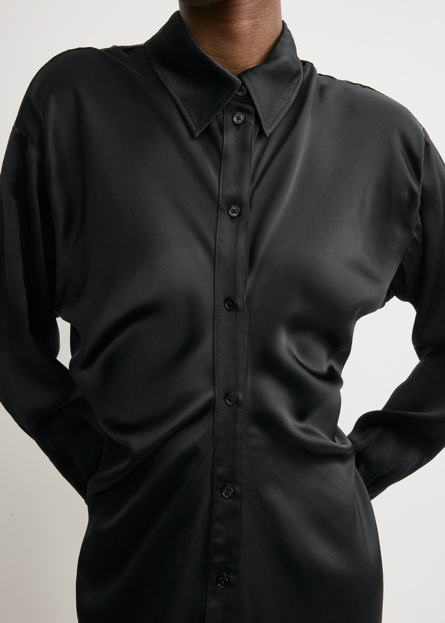 Slouch shirtdress black - Image 4