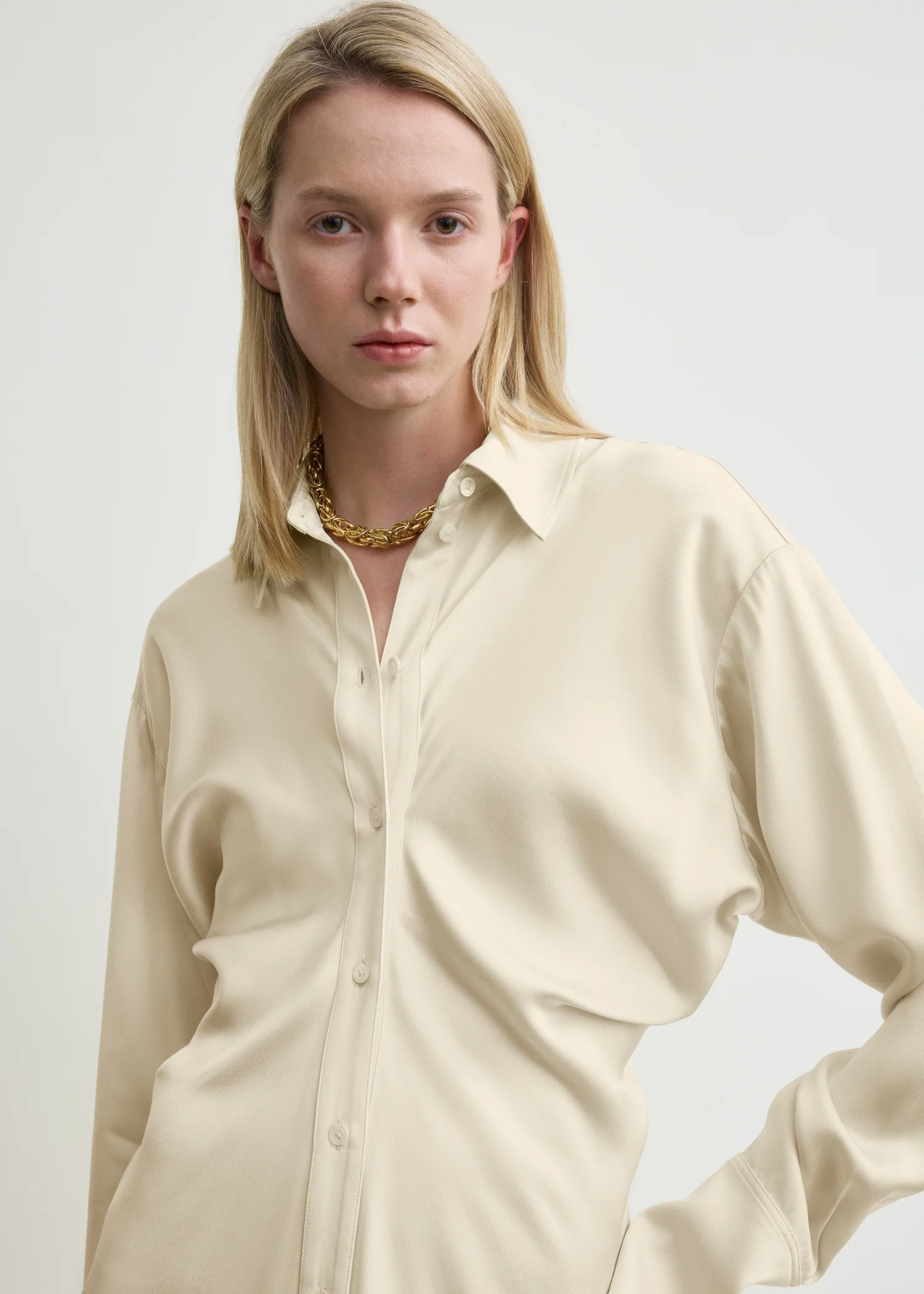 Slouch shirtdress snow - Image 4