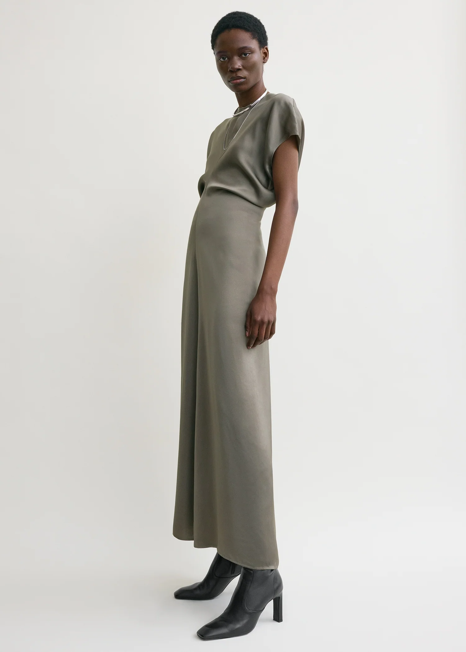 Slouch waist dress taupe - Image 2