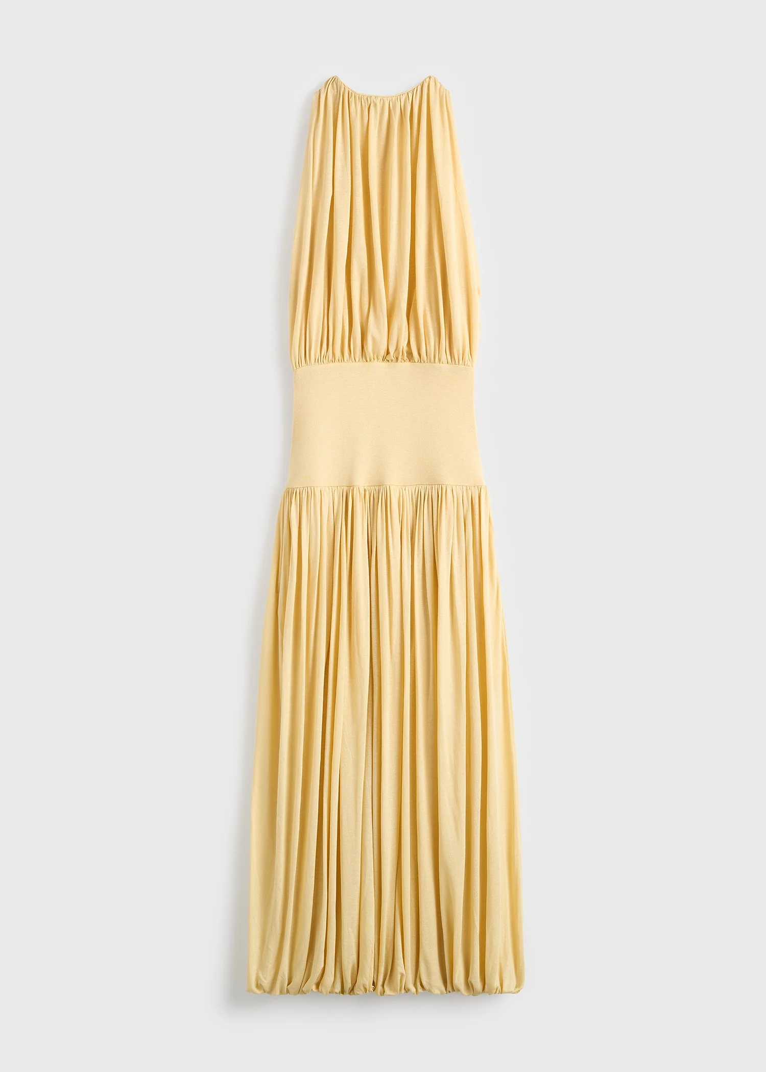 Soft gathered dress champagne - Image 5