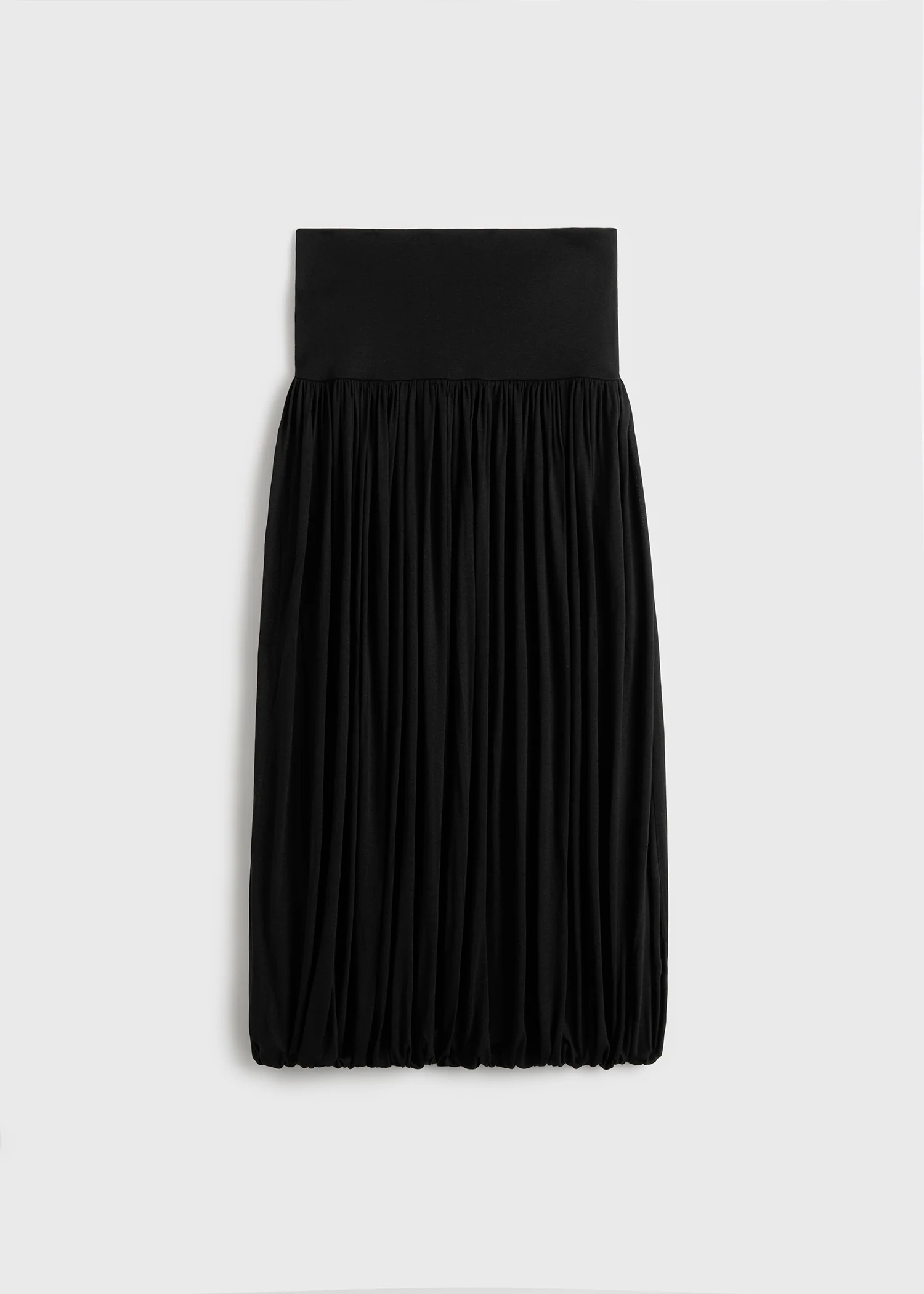 Soft gathered skirt black - Image 5