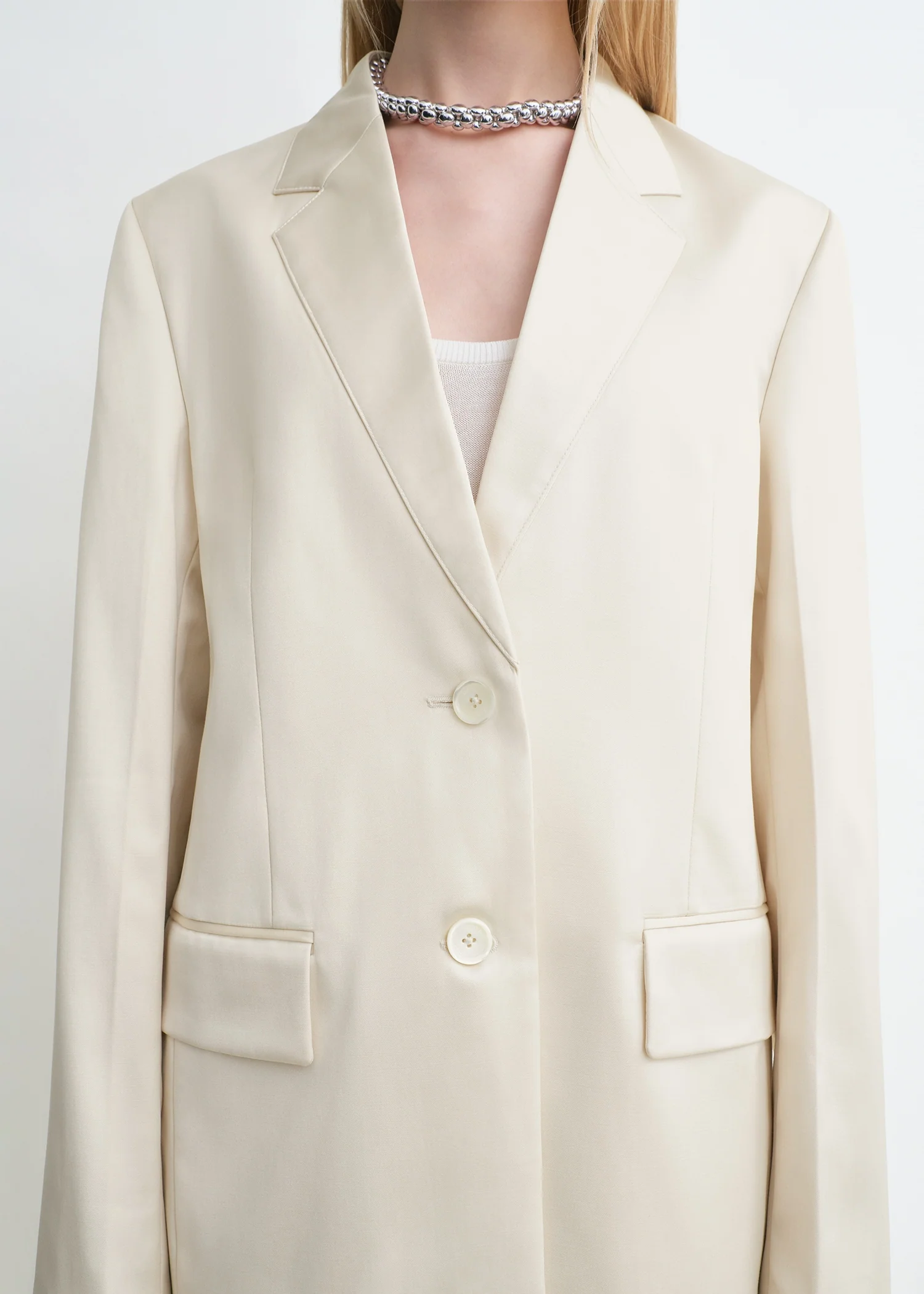Stitch lapel jacket ecru - Image 4