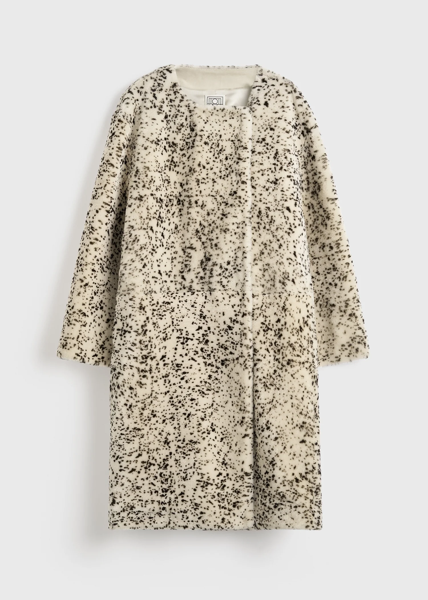 Stracciatella shearling coat black/white - Image 5