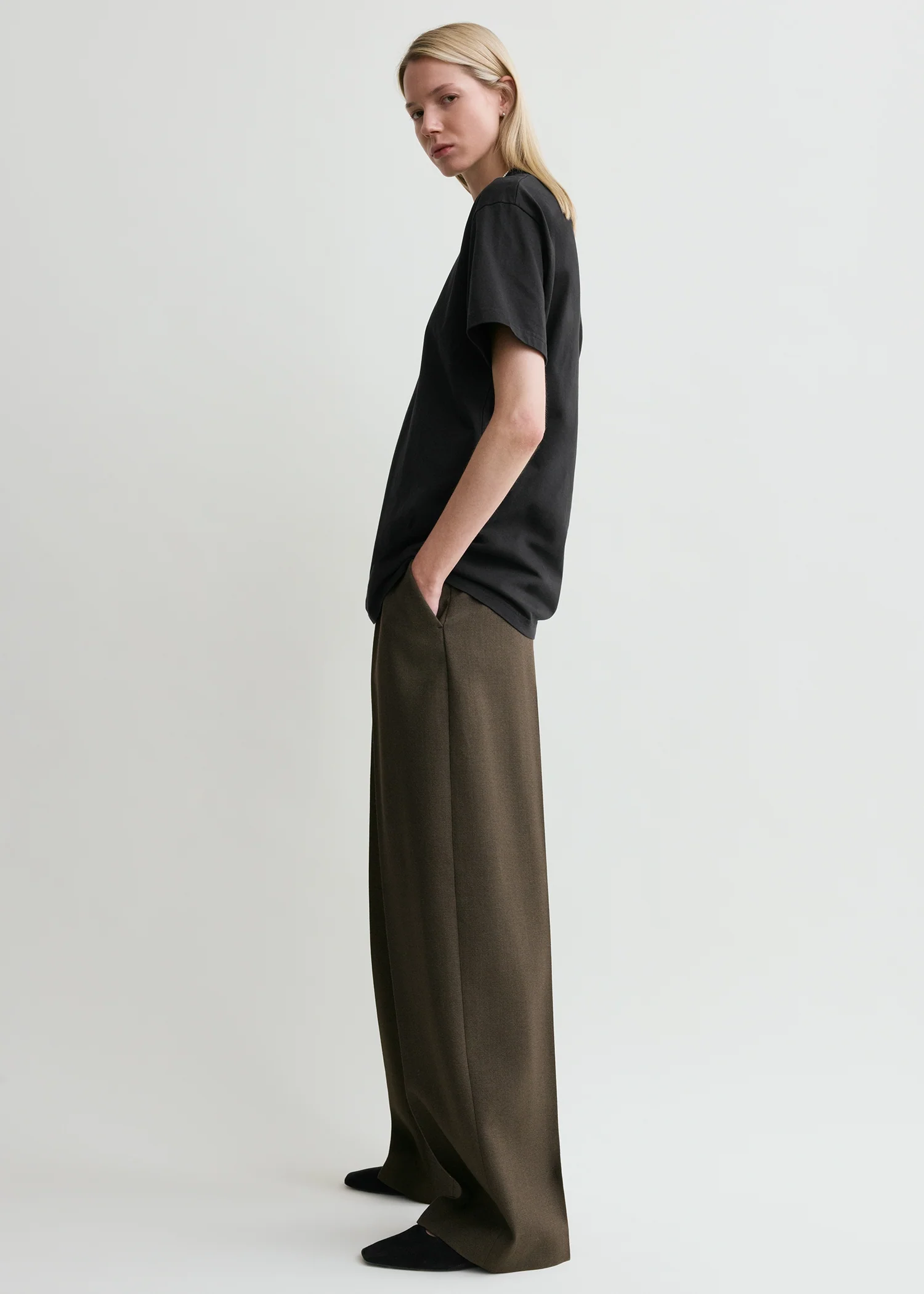Straight cotton tee black - Image 2
