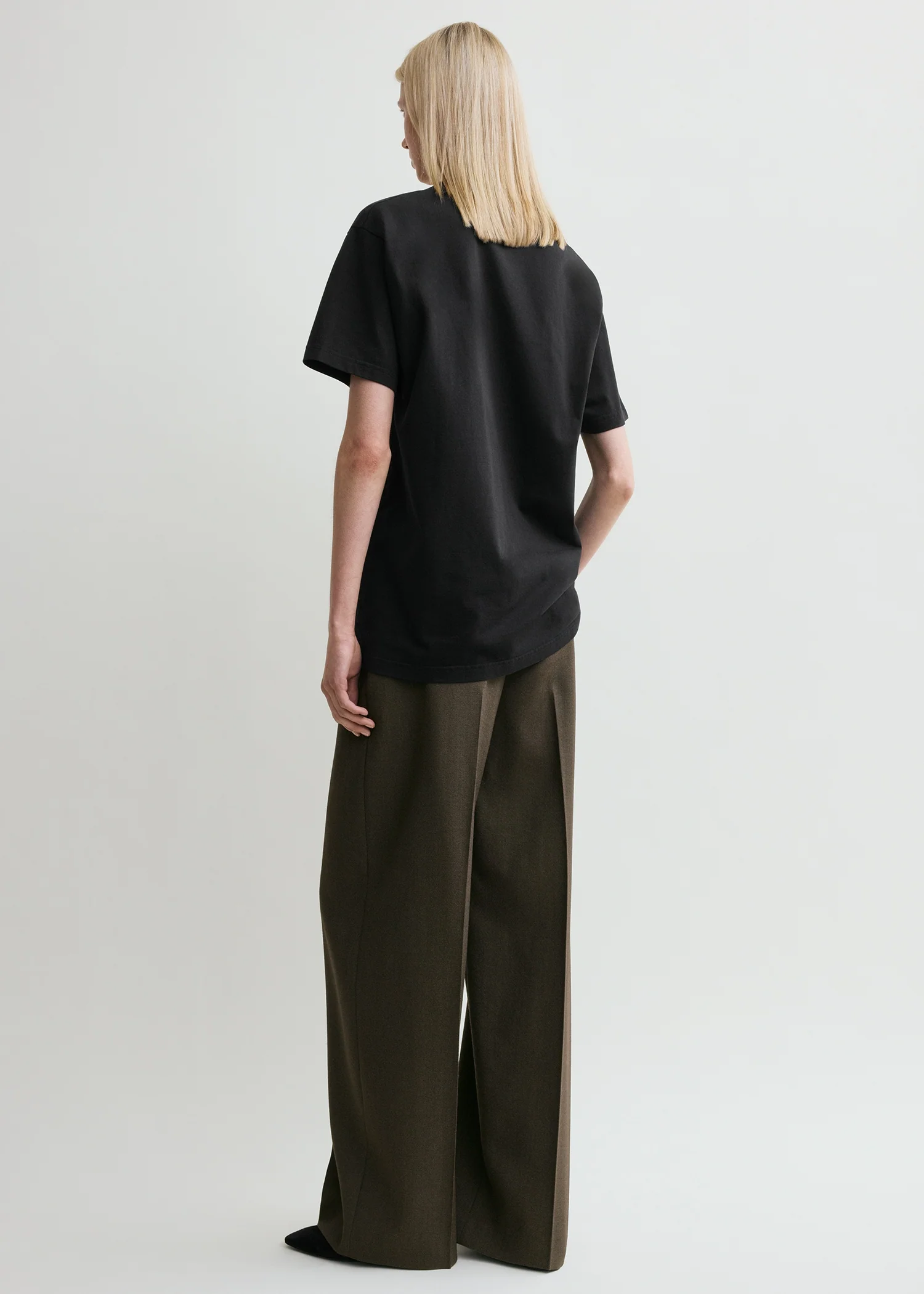 Straight cotton tee black - Image 3