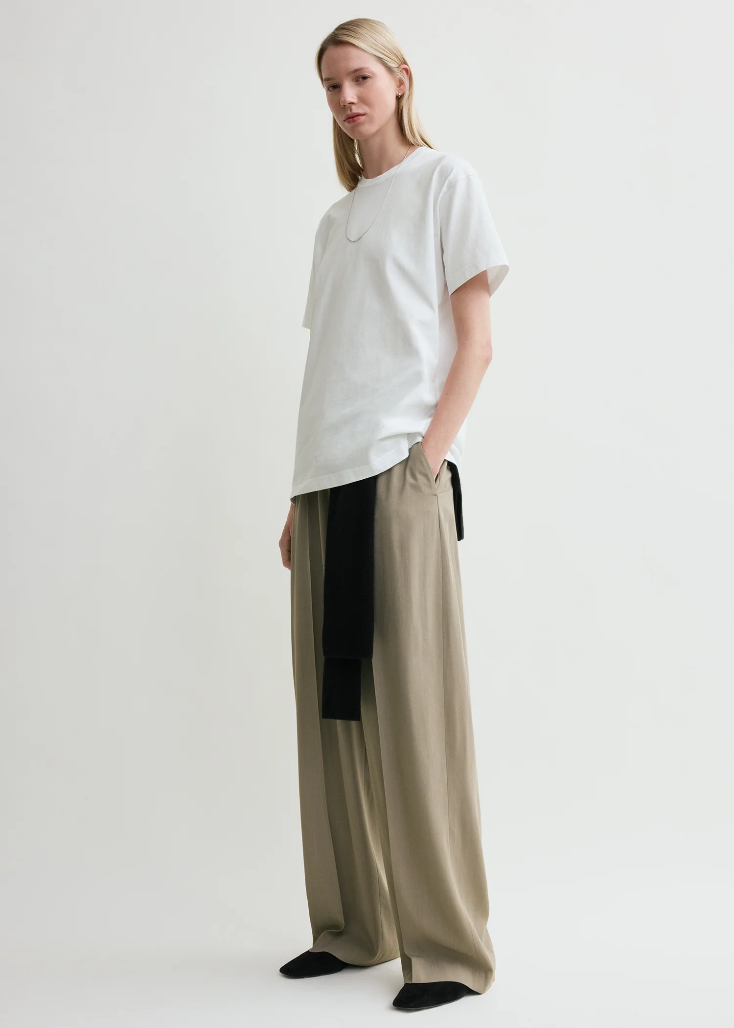 Straight cotton tee off-white - Image 2