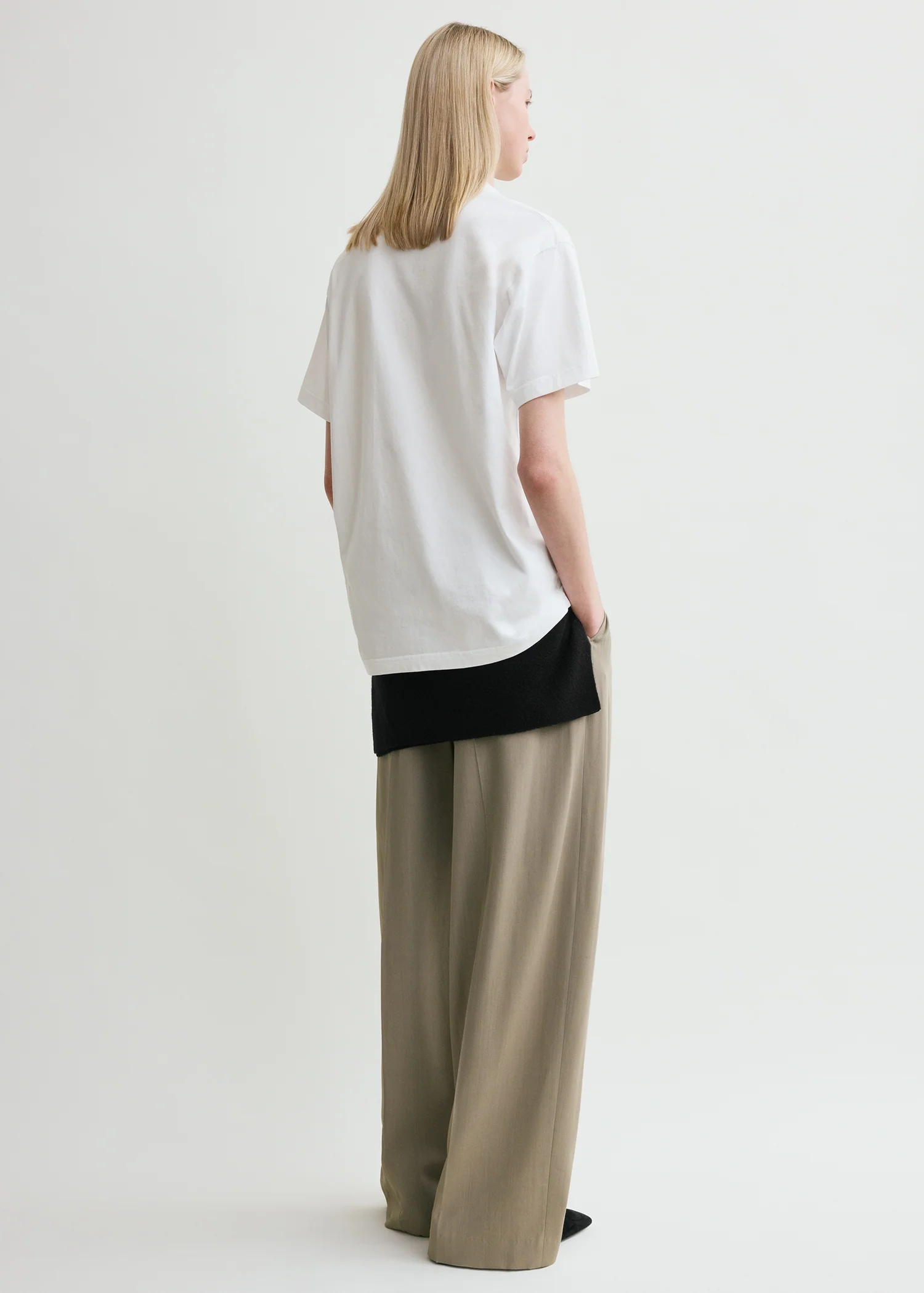 Straight cotton tee off-white - Image 3