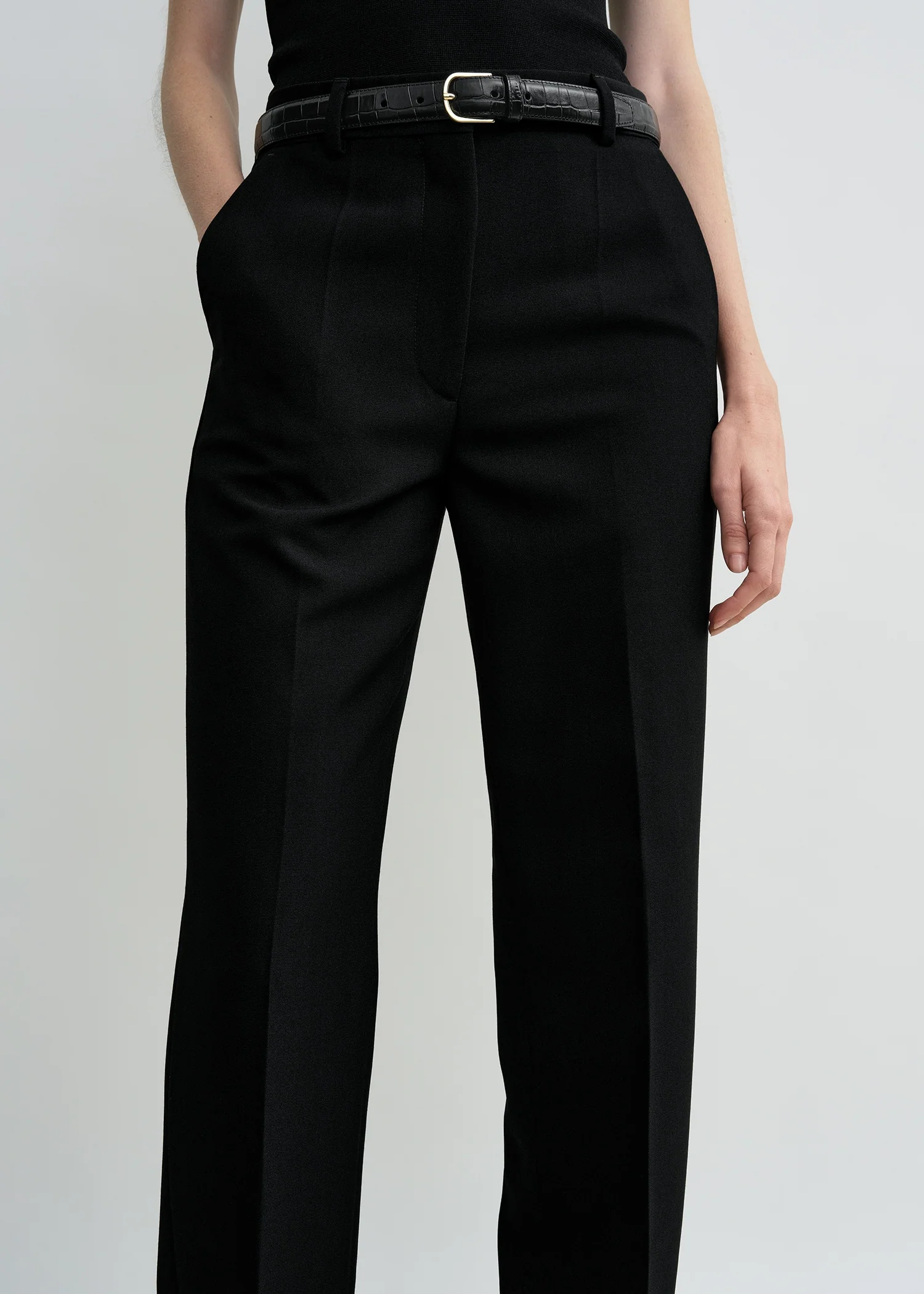 Straight suit trousers black petite - Image 4