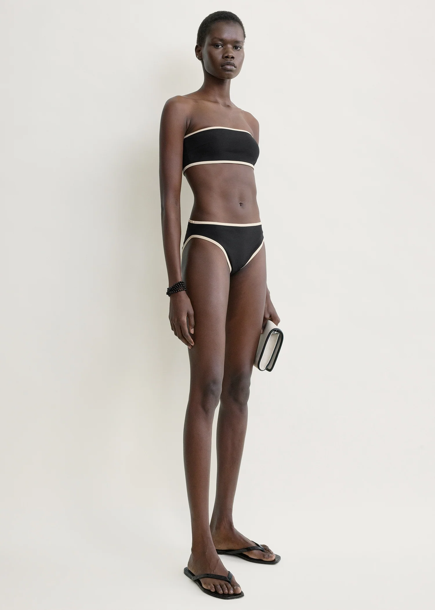 Stripe edge bikini bottoms black - Image 4