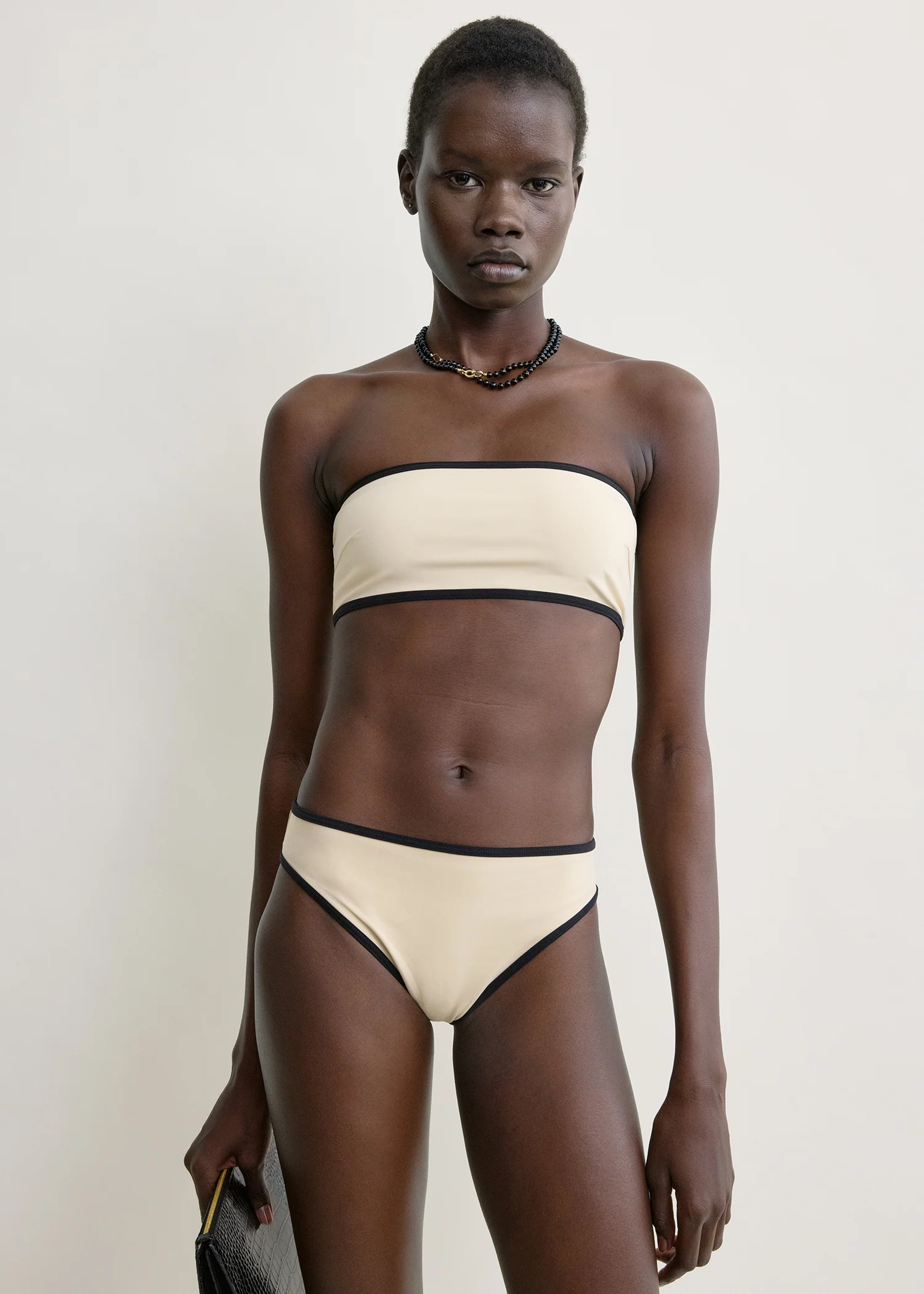 Stripe edge bikini bottoms light hay - Image 4