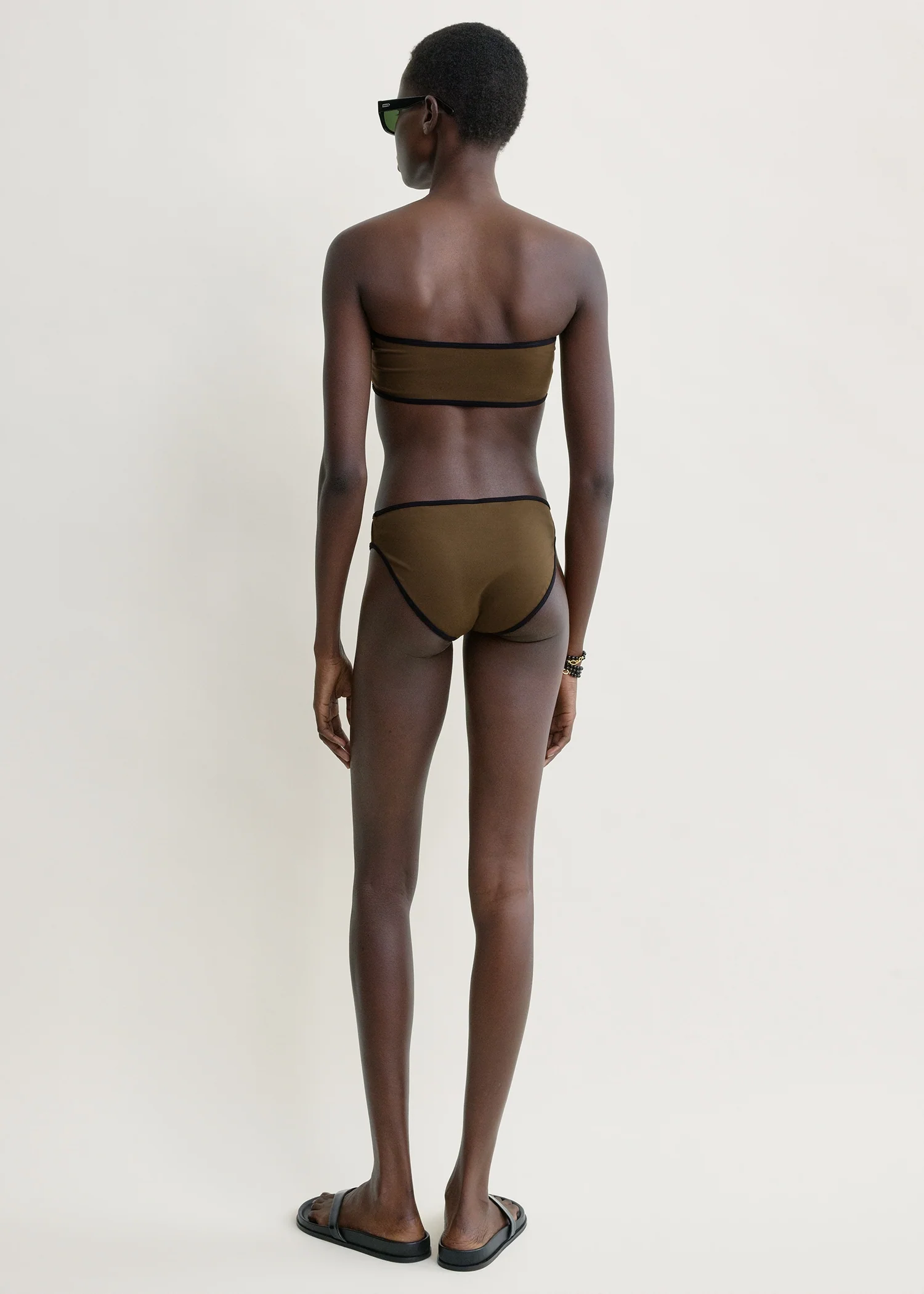 Stripe edge bikini bottoms walnut - Image 3