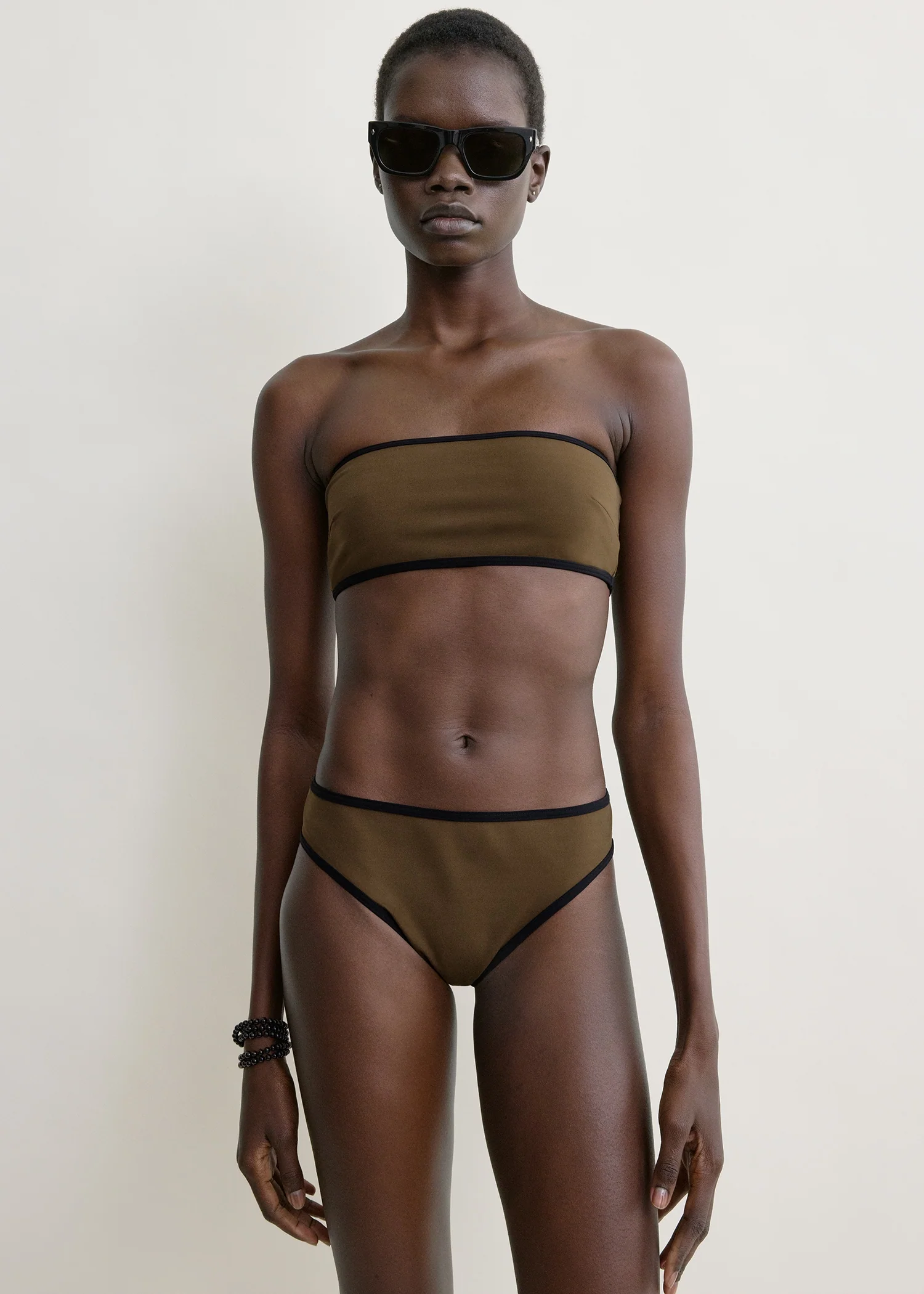 Stripe edge bikini bottoms walnut - Image 4