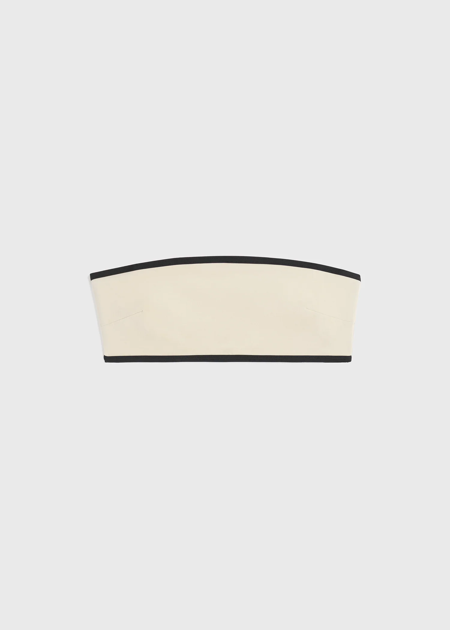 Stripe edge strapless bikini top light hay - Image 6