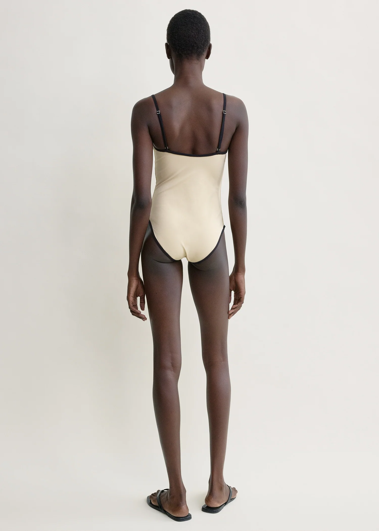 Stripe edge swimsuit light hay - Image 3