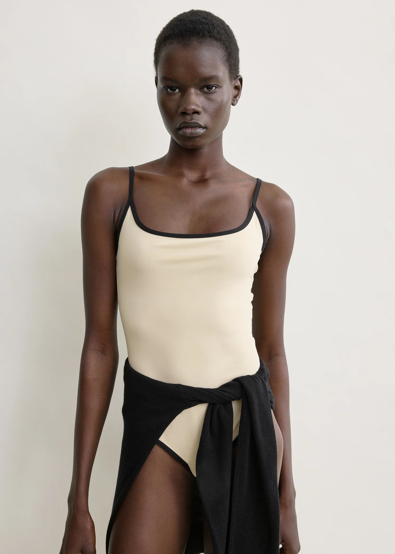 Stripe edge swimsuit light hay - Image 4