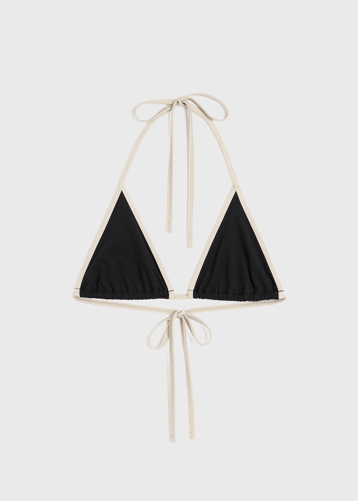 Stripe tie bikini top black - Image 6