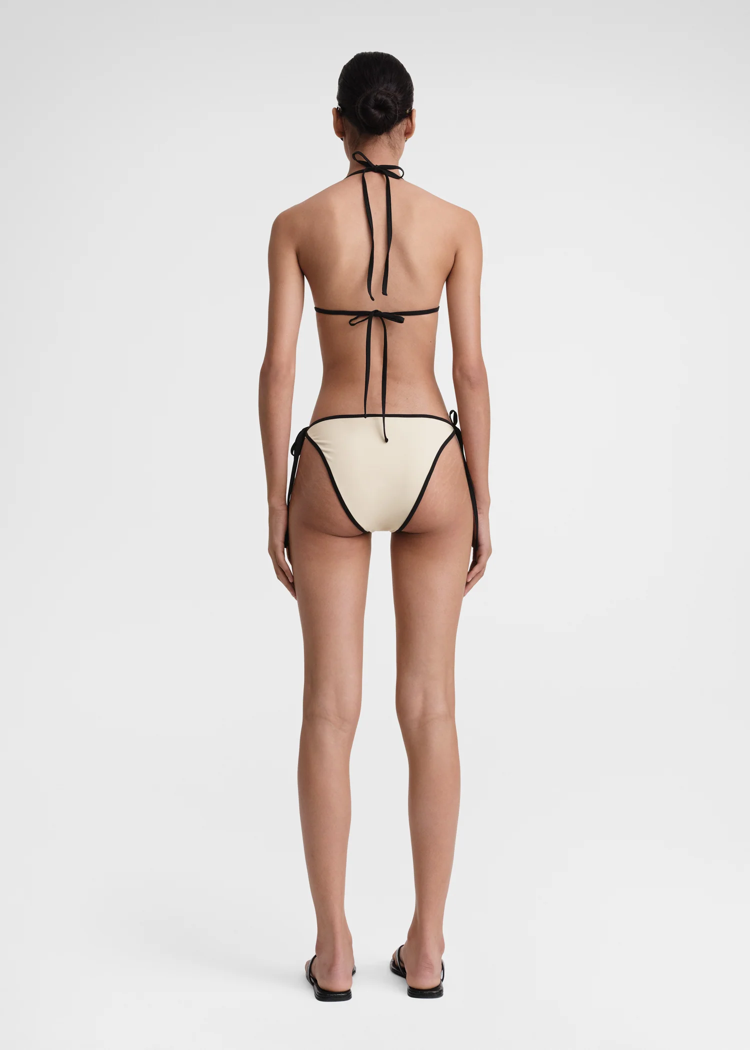 Stripe tie bikini top light hay - Image 3