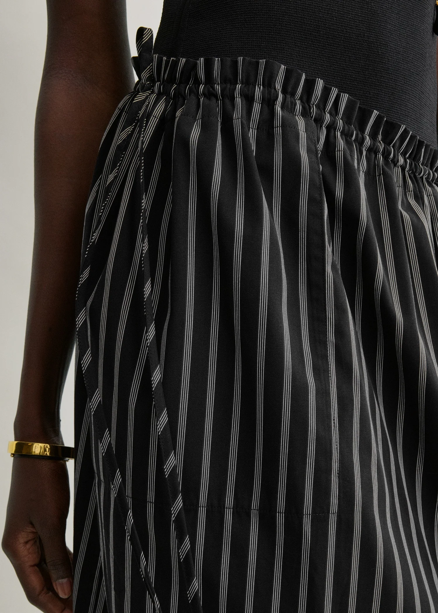 Striped drawstring skirt black/white - Image 5